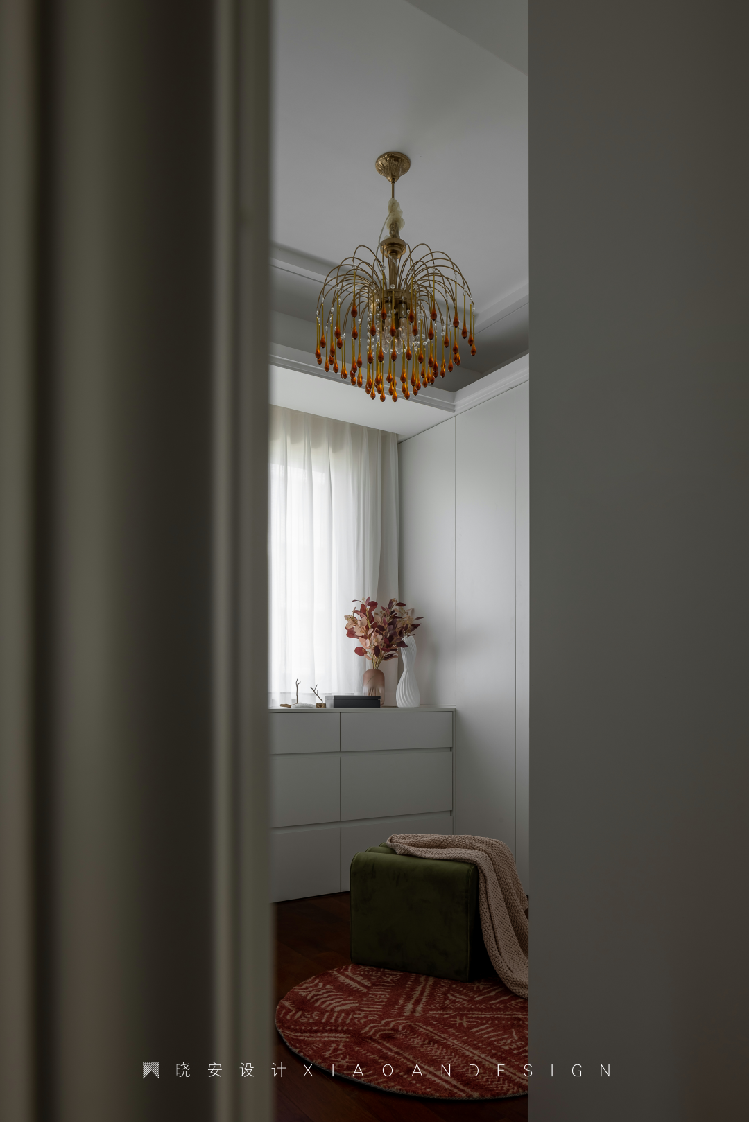 复古蓝红拼接法式美居丨晓安设计-53