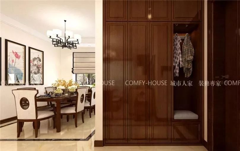 新中式风格 135 平三室两厅,传统与现代的完美融合-35