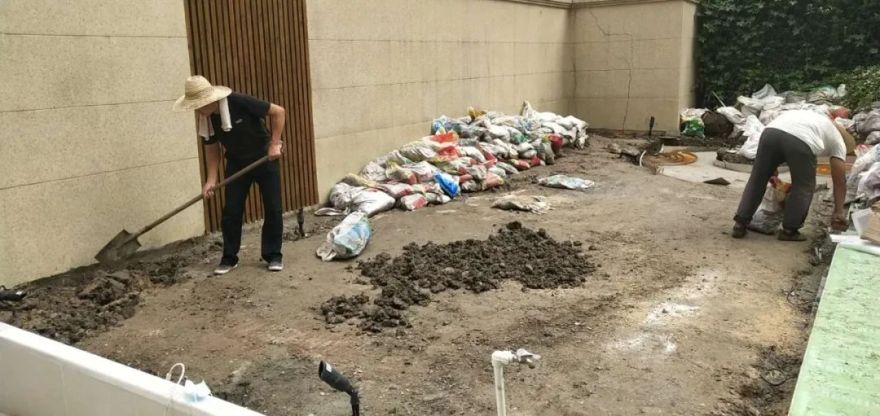 上海 70㎡中式庭院 | 枯山水涟漪映罗汉松-11