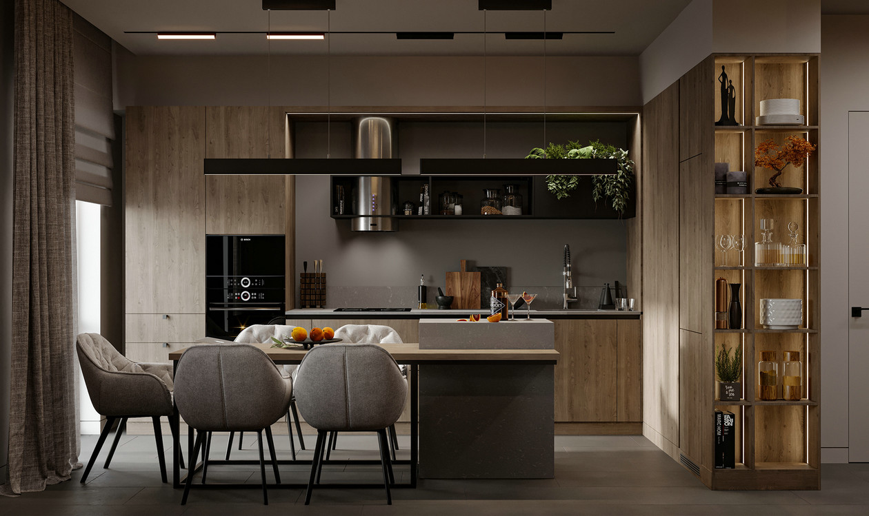 暖棕色系公寓设计-5