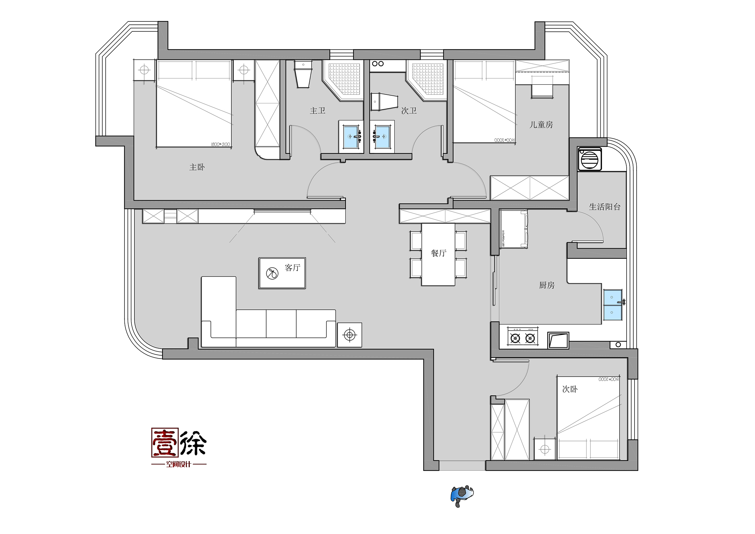 福鼎碧桂园现代轻奢平层设计丨壹徐设计-8
