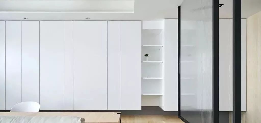 极简风格客厅书房一体化设计-49