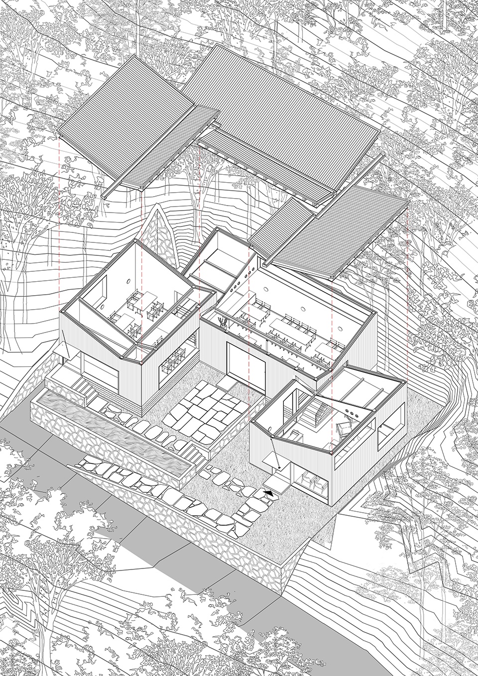 山林间的蝶翼建筑 · 定海台房丨中国舟山丨久舍营造工作室-17