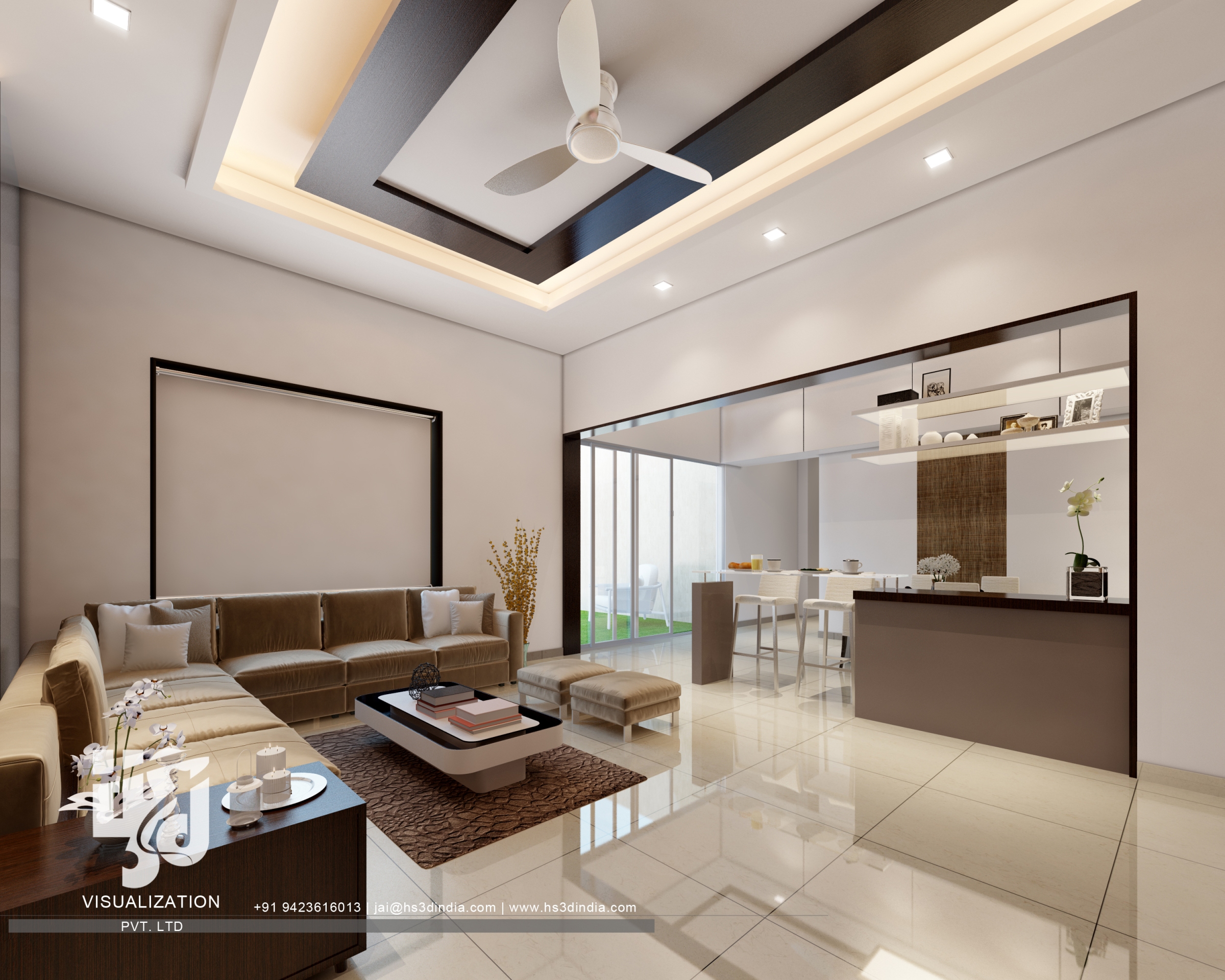 印度 HS3D 打造惊艳住宅室内渲染-10