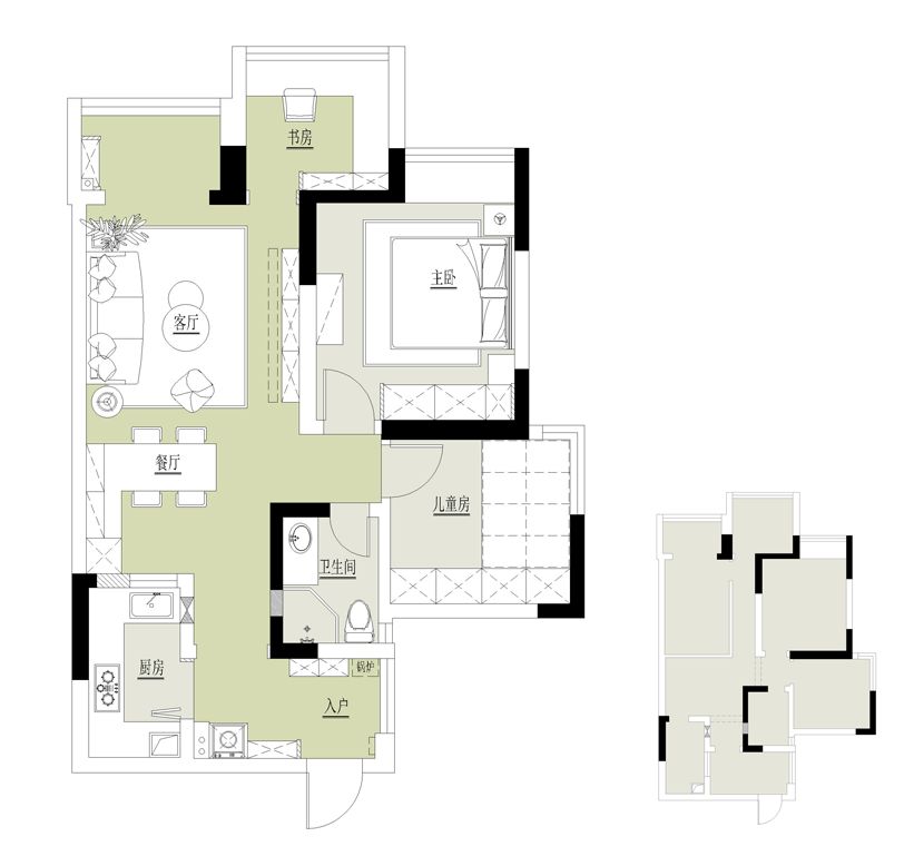 色彩斑斓的小户型改造丨中国成都丨清羽设计-14