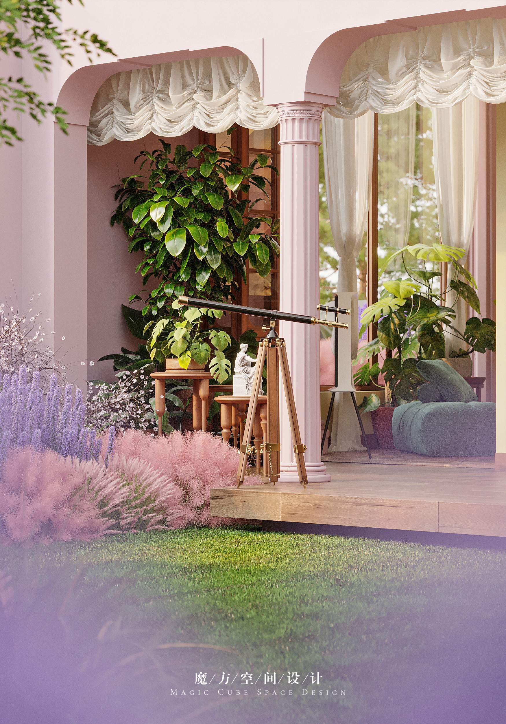 大连•法式复古别墅设计丨中国大连丨魔方空间设计-57