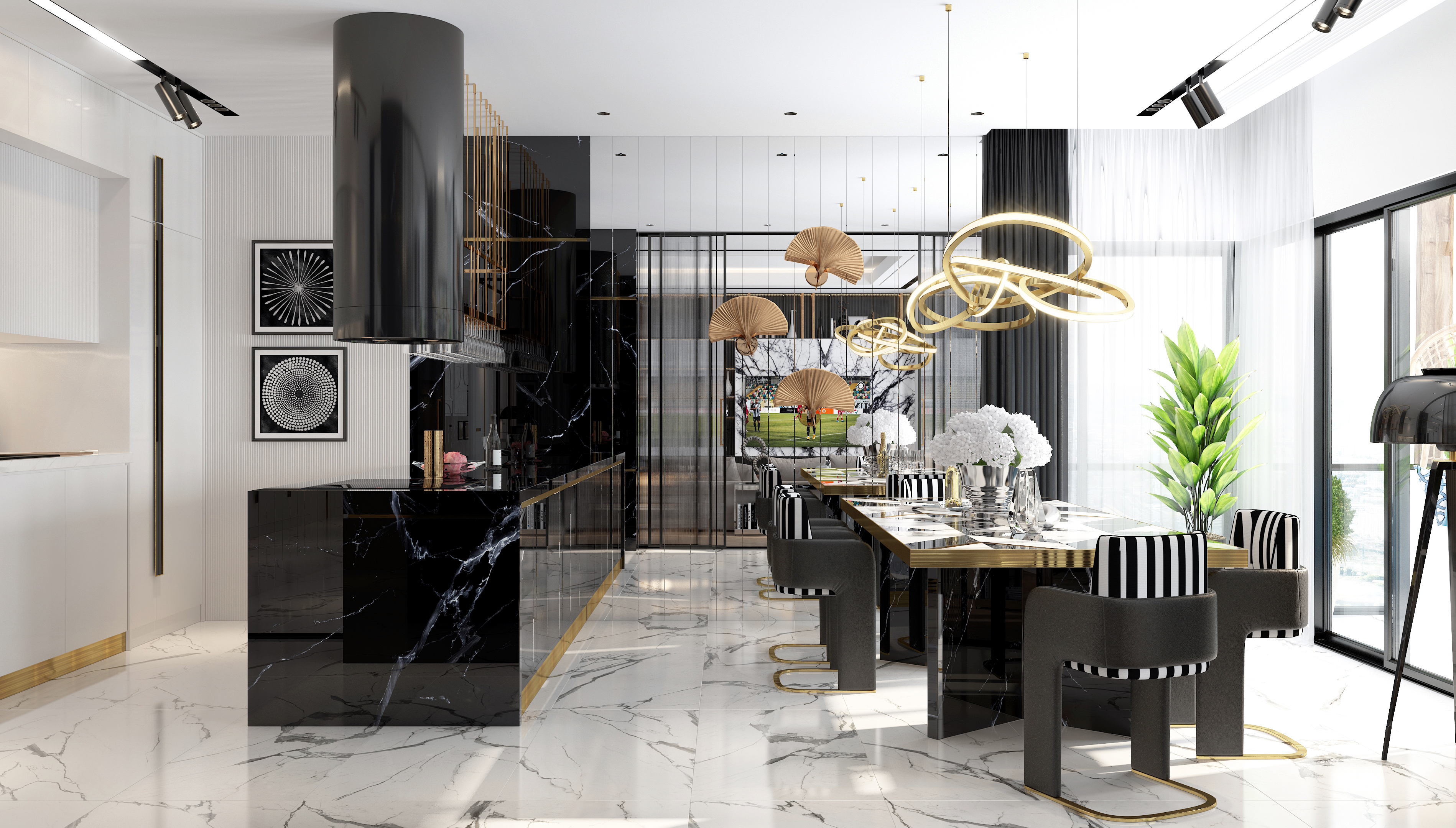 Black and white house-12