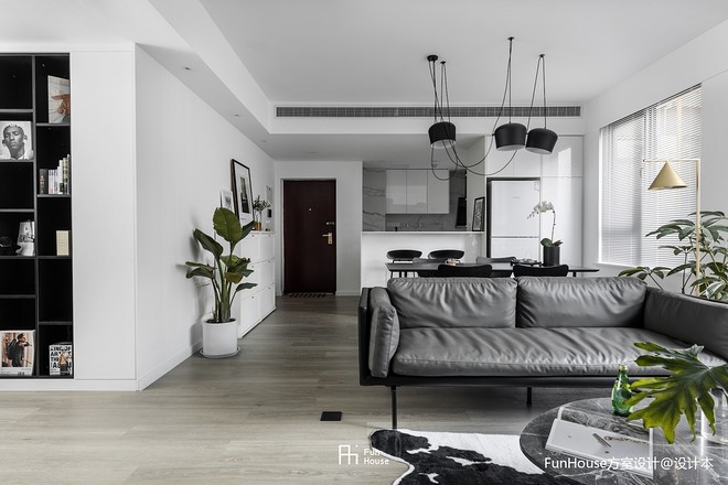 35万元三居97平米装修案例·拿铁·黑白过渡的空间丨中国成都丨FunHouse方室设计-29