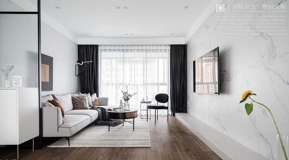 打通北阳台,打造观景吧台休闲区-0