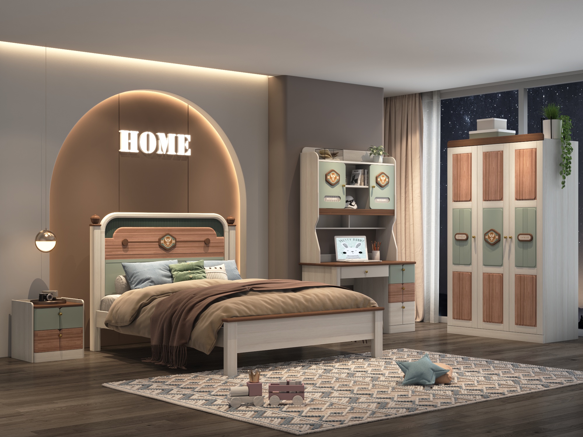 电商家具渲染儿童房间-23