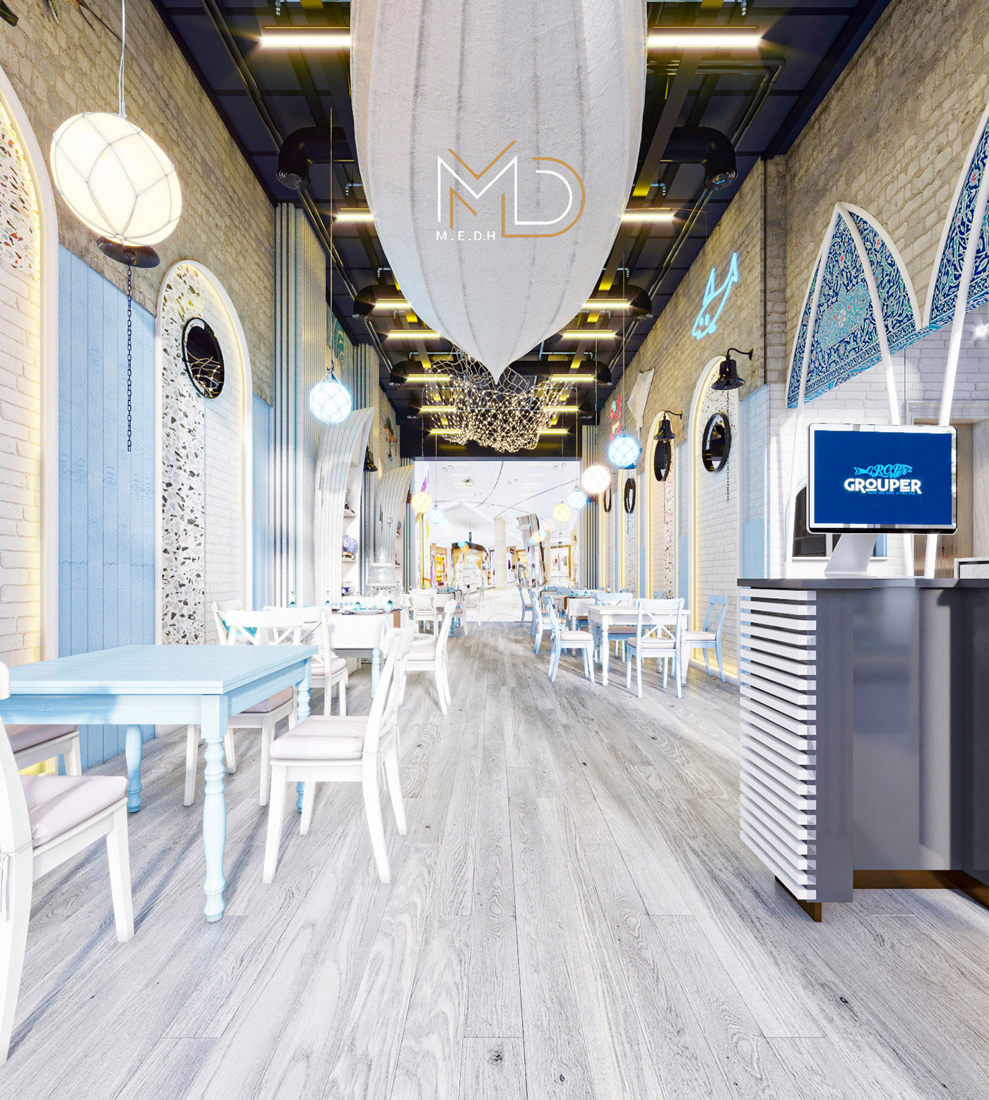 埃及 GRIOUPE 餐厅设计丨Mohamed Ebrahim Design House-14