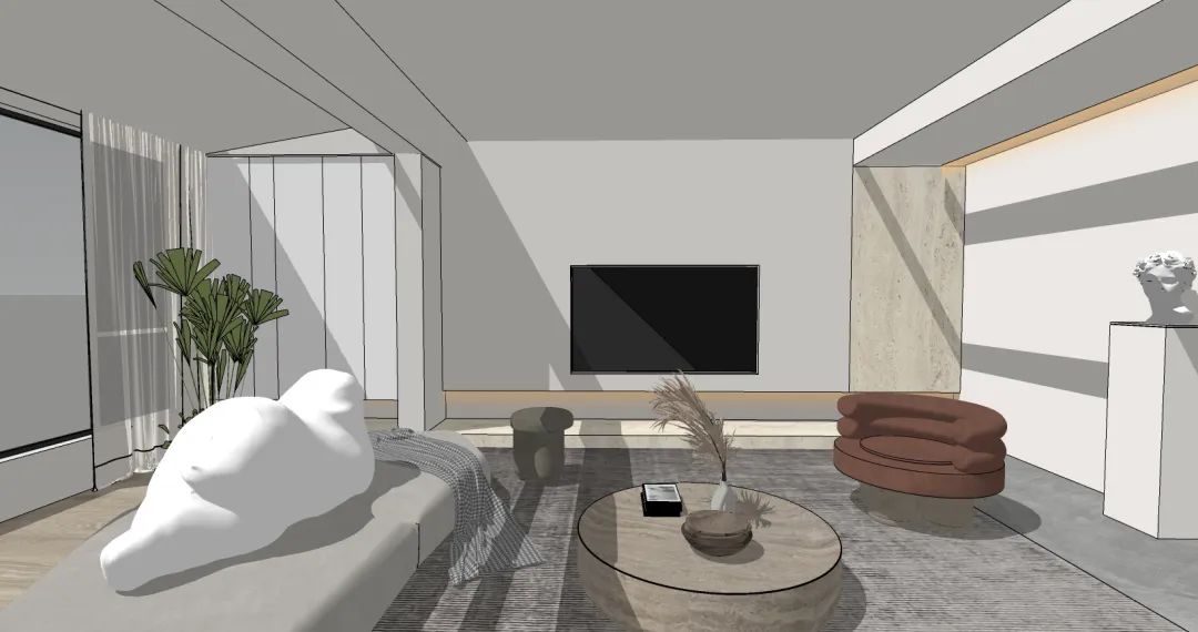 轻侘寂美学 · 重庆公园大道140平米三室一厅设计案例丨中国重庆丨空一筑造-41