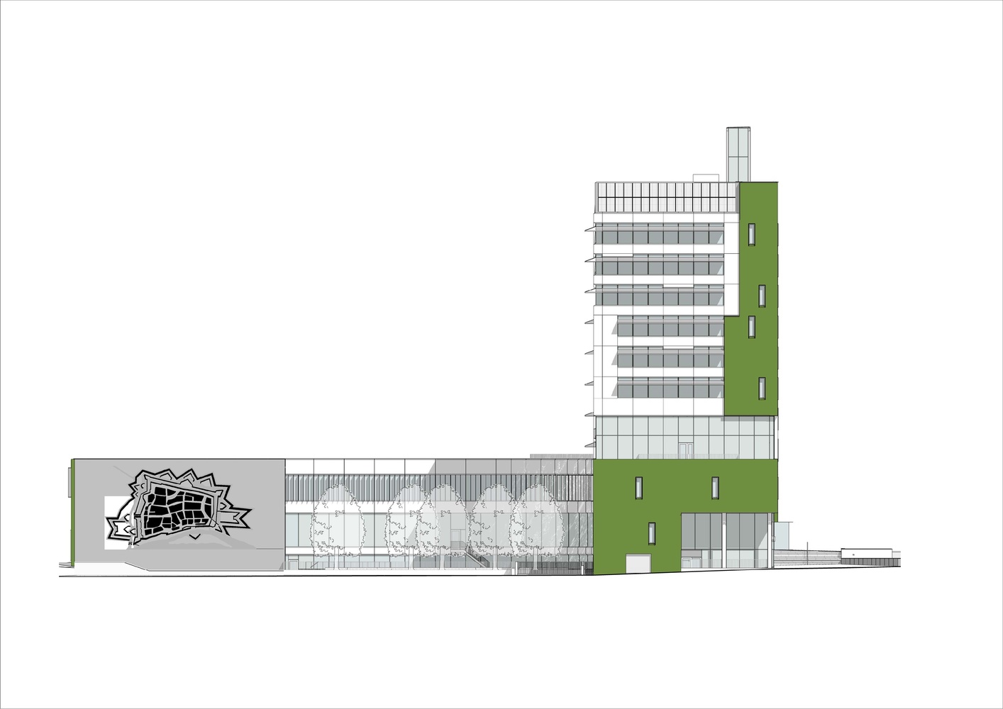 荷兰 Venlo 市府大楼 | 全球最大绿墙,环保与可持续的典范-48