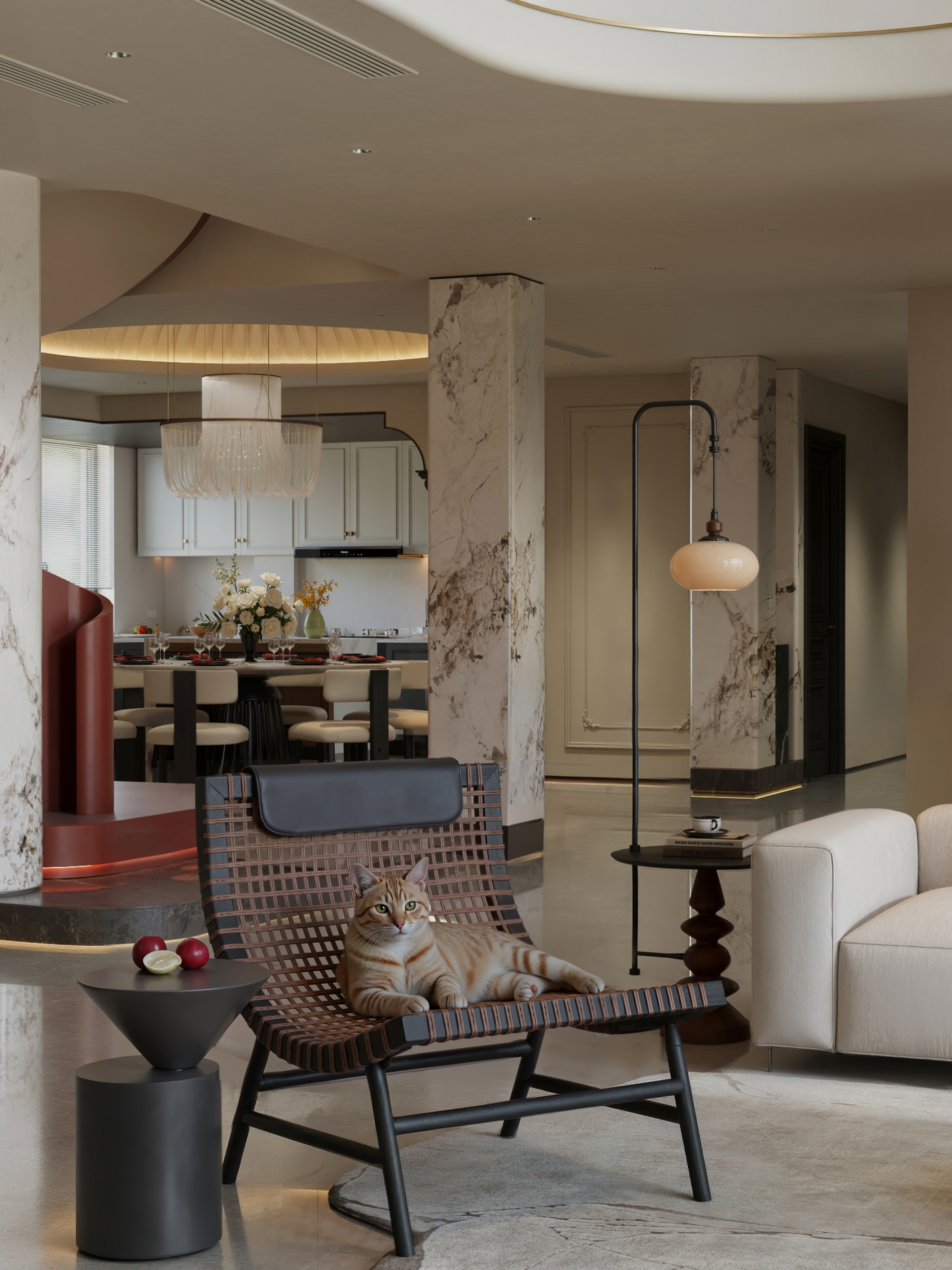 法式轻奢混搭空间设计-5