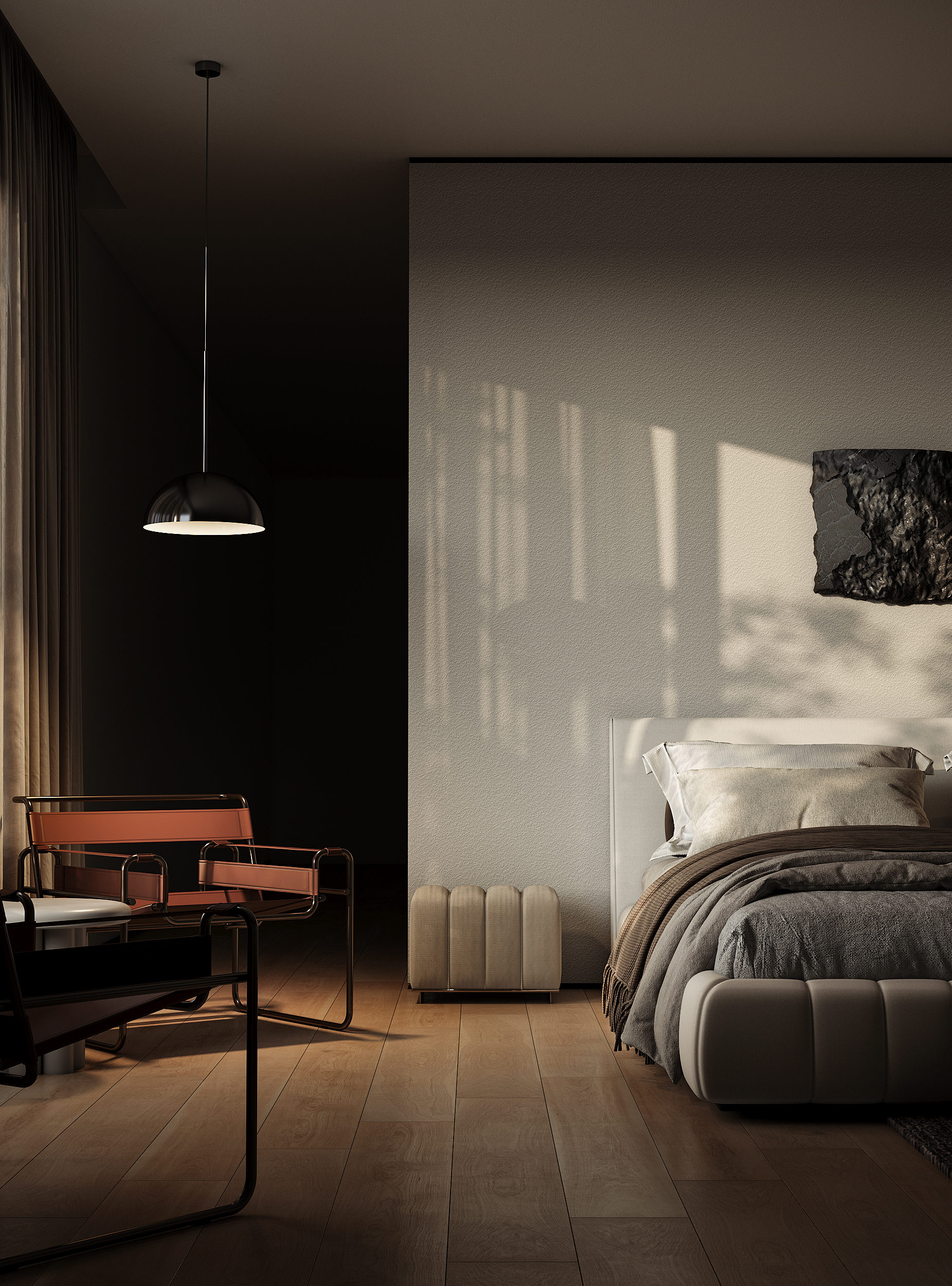 超有氛围感的卧室丨孔令现-4