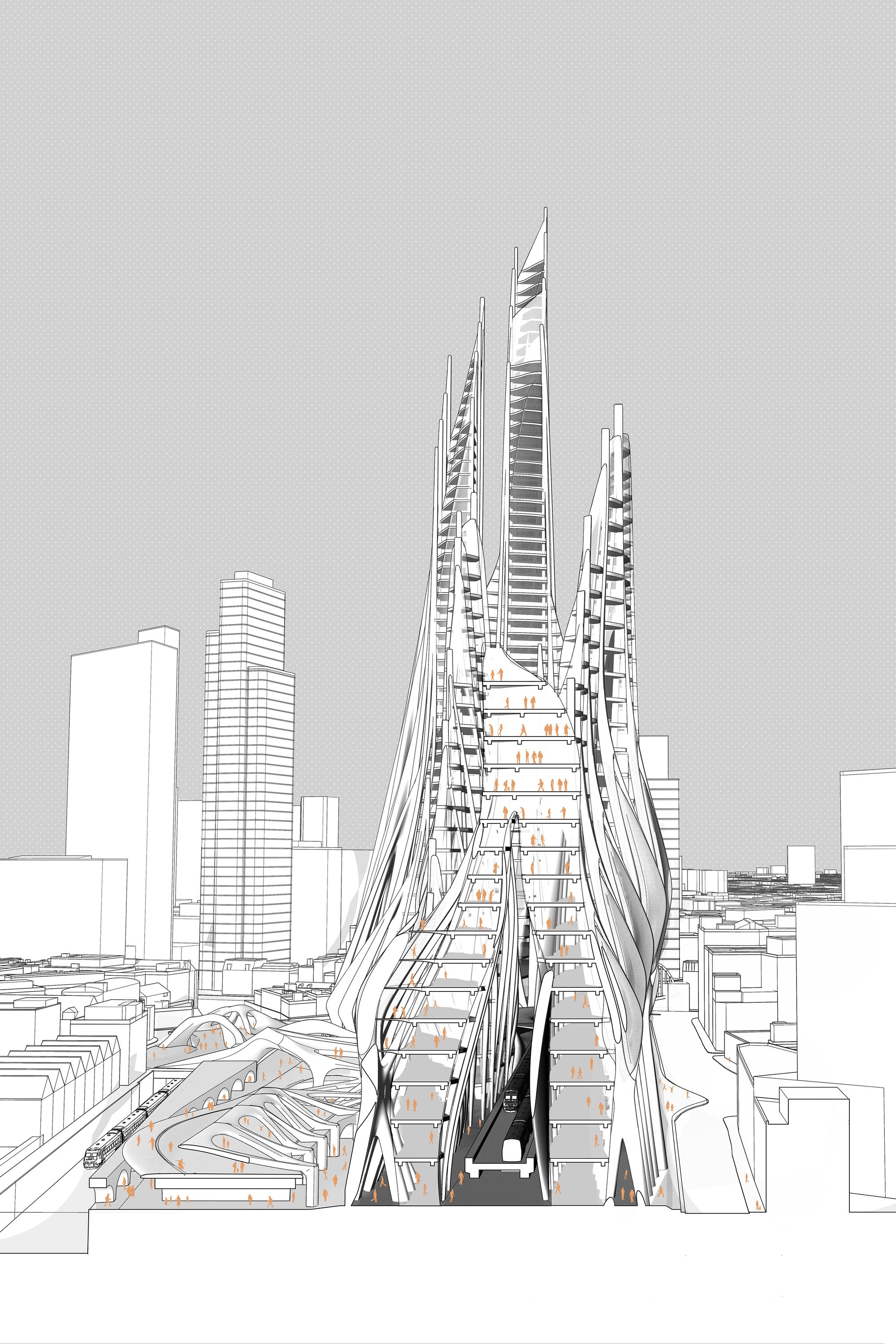 伦敦 Bishopsgate Goodsyard 地标设计 | 扎哈·哈迪德遗作传承-38