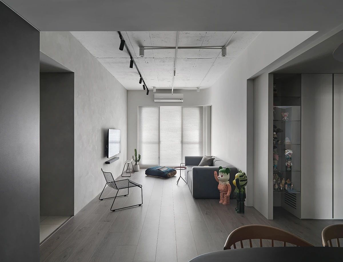 72㎡黑白灰艺术感住宅设计-20