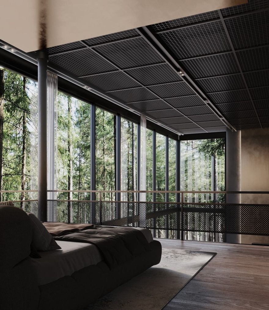 森林中的工业风度假别墅丨澳大利亚丨澳大利亚著名设计师 Sarah Habib-15