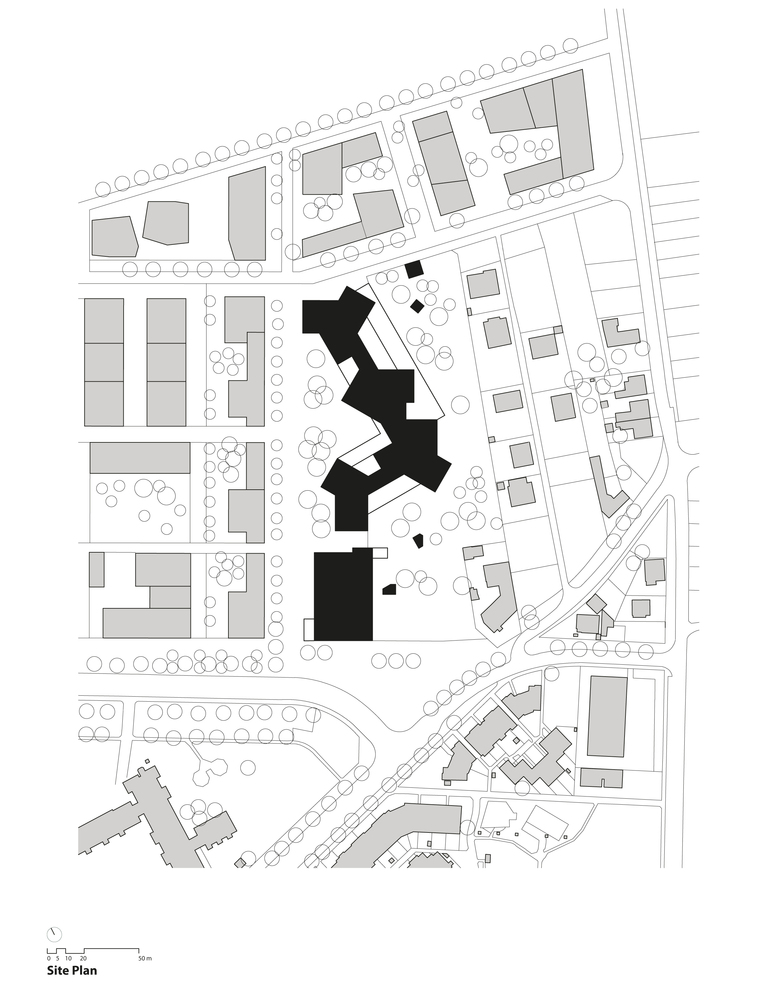 学生和老师的家风车式放射状幼儿园兼小学设计丨戈者设计-13