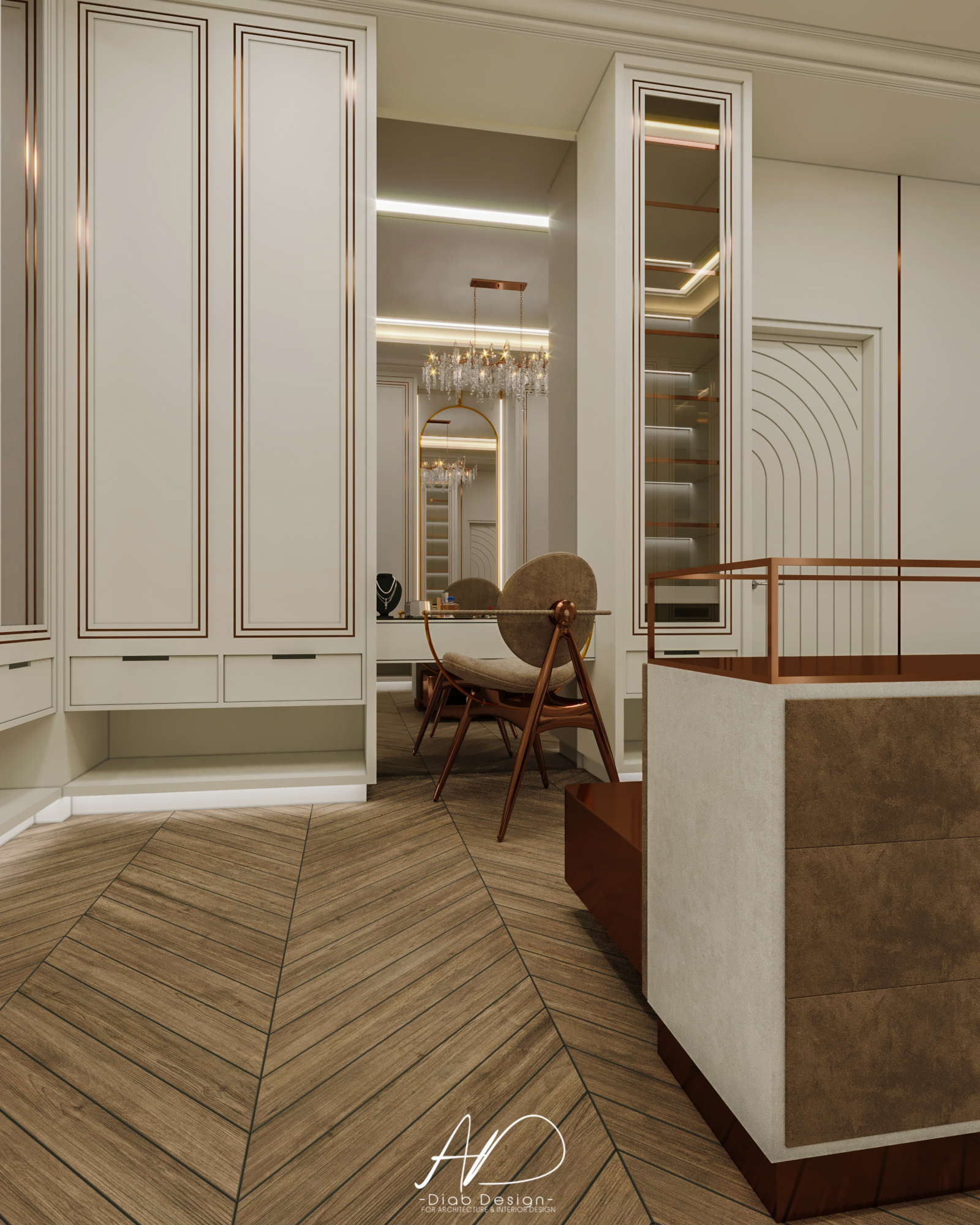 豪华与优雅主卧丨ahdgfx,studiodiabdesign-14