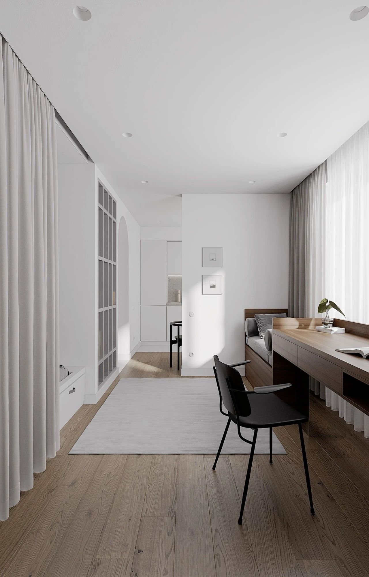 31㎡纯净白色系小户型设计丨Anastasia Ershova-12