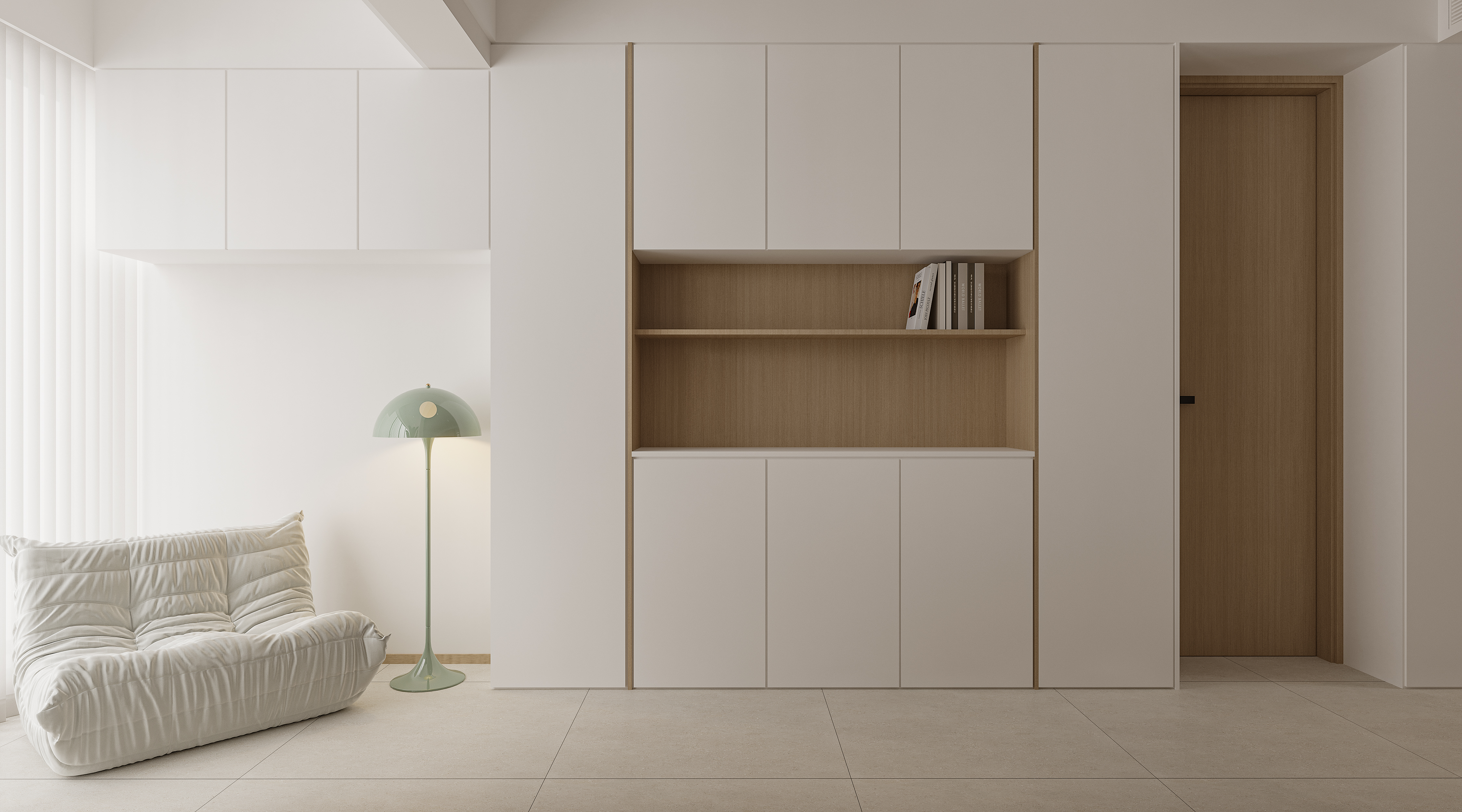 奶油简约小户型-13