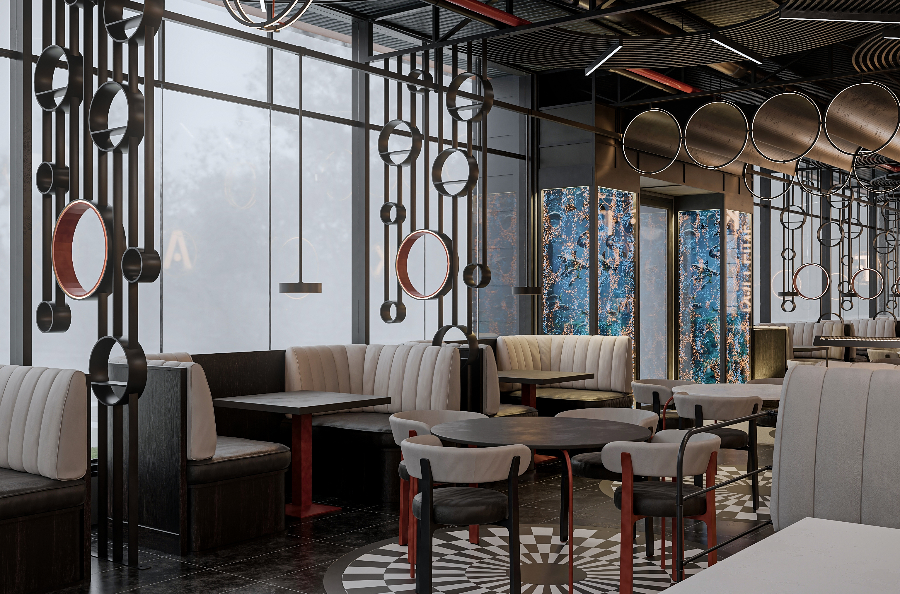 工业风咖啡店-22