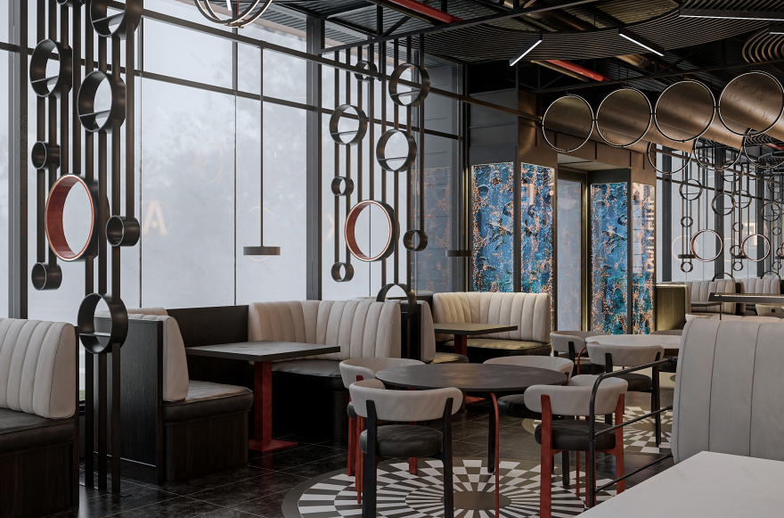 工业风咖啡店-22