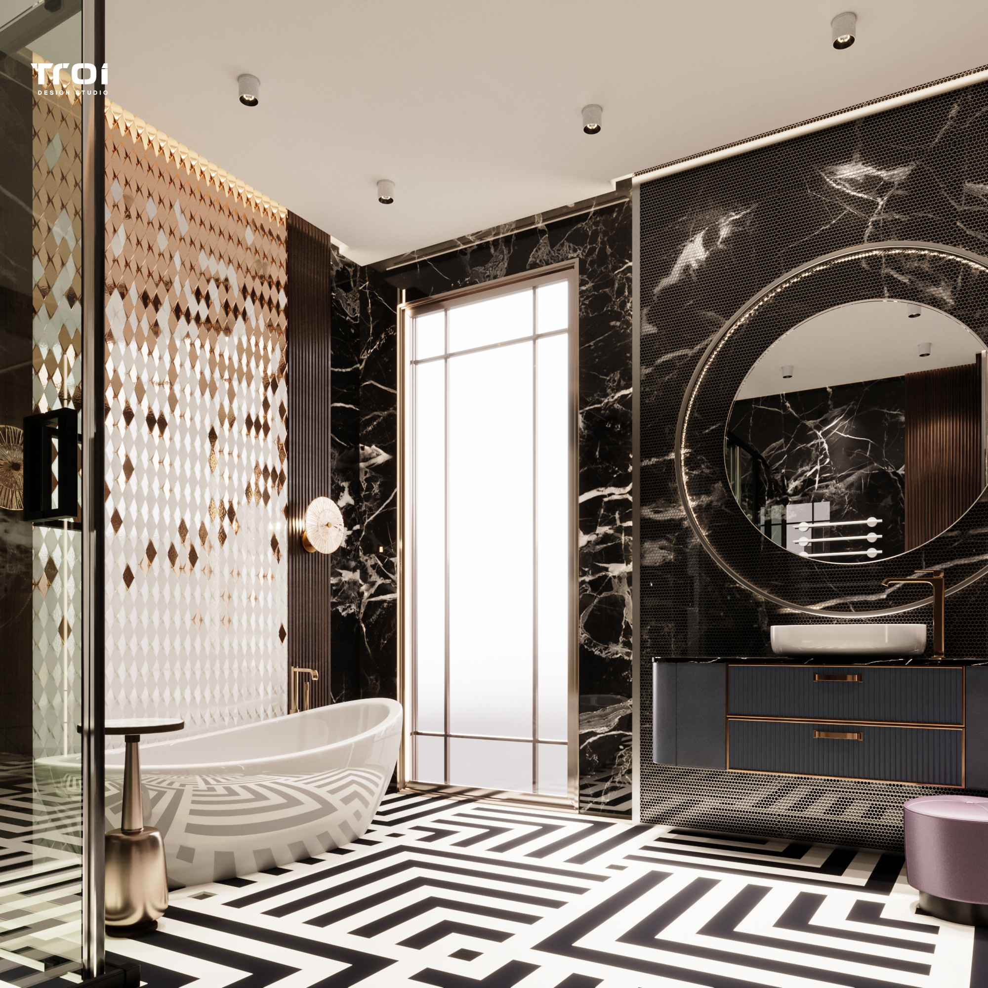 豪华浴室丨Troi Design Studio-17