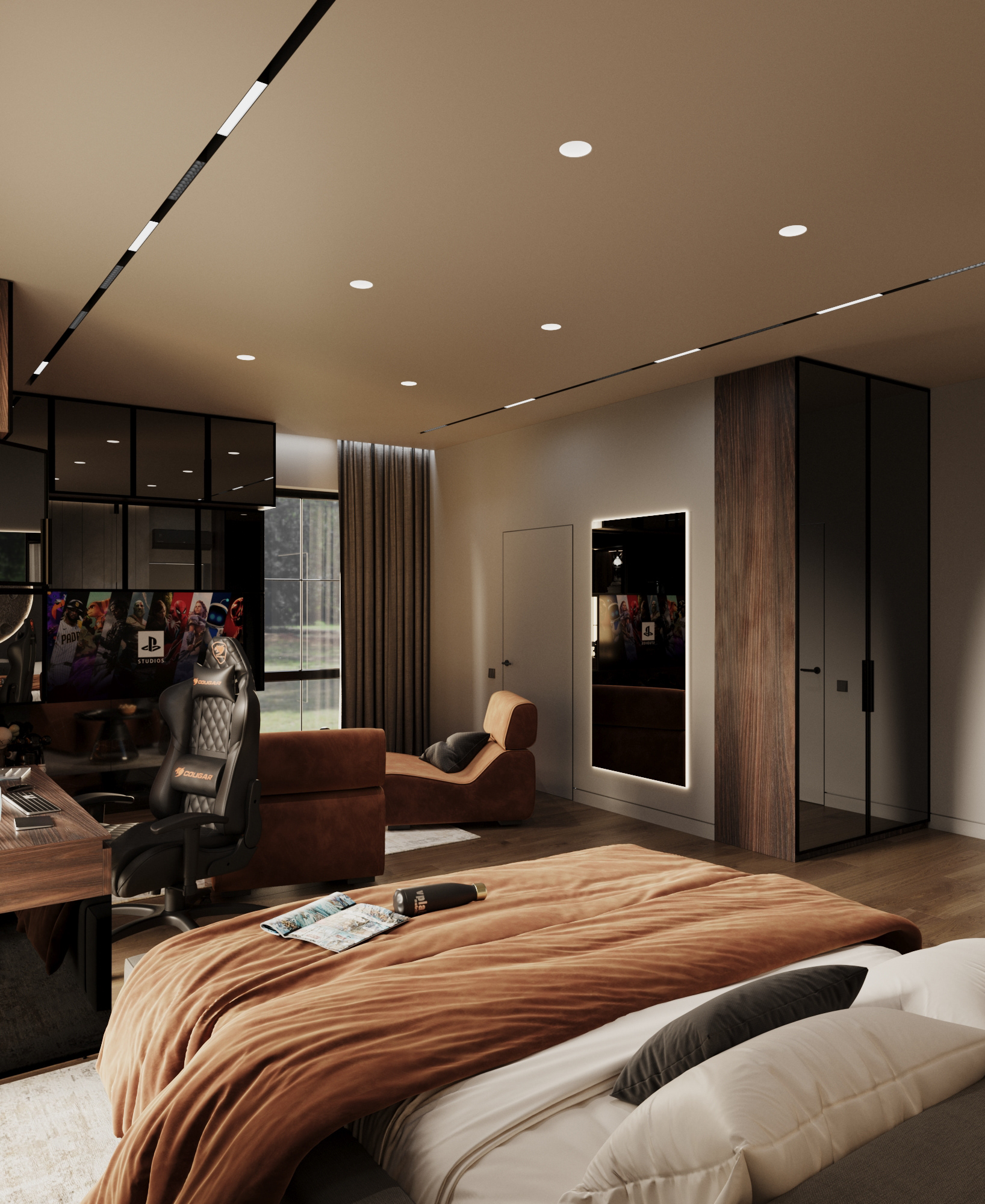 青少年男孩的卧室和浴室丨Kateryna Pik-9