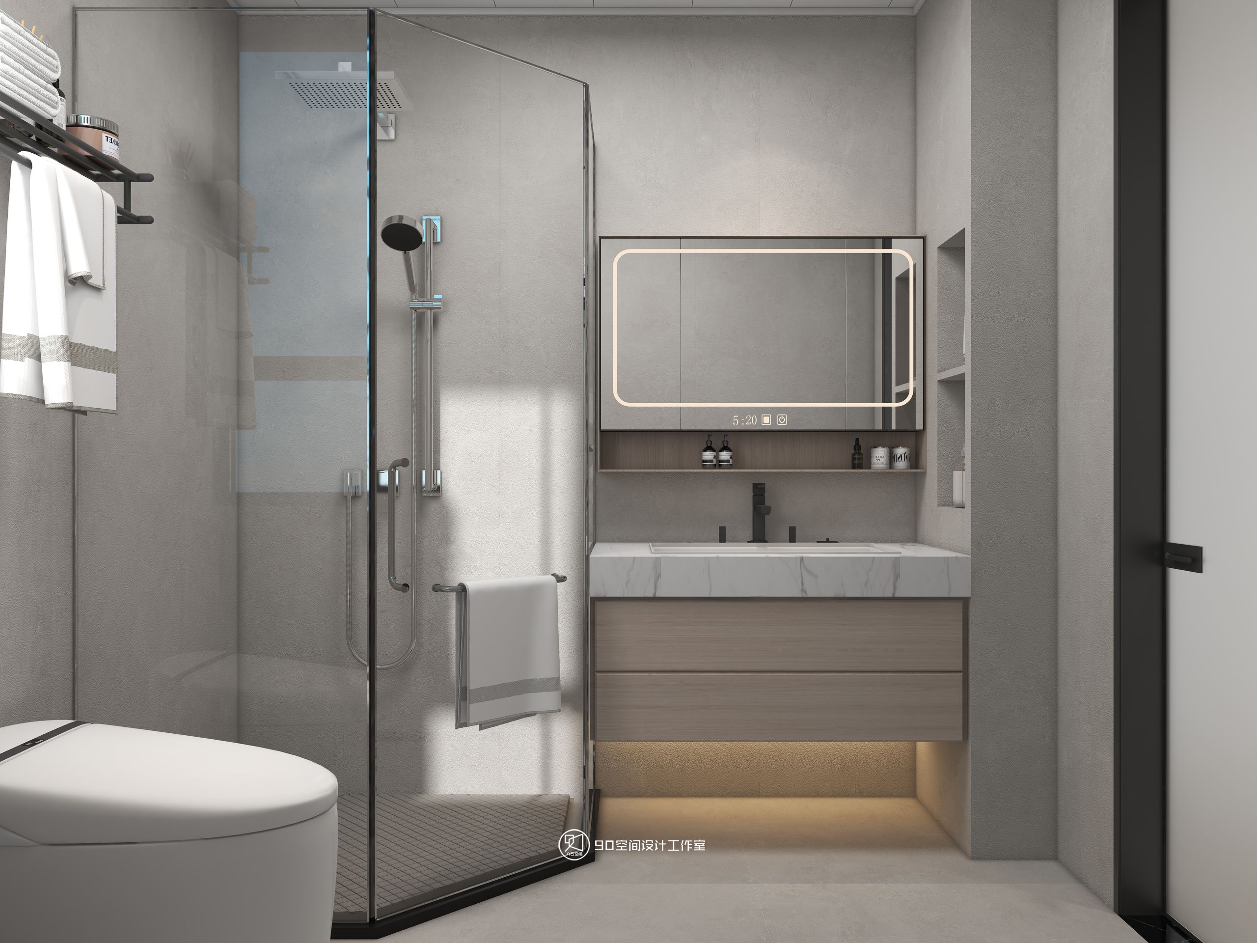 星月糖现代奶油风格丨90 空间设计-40