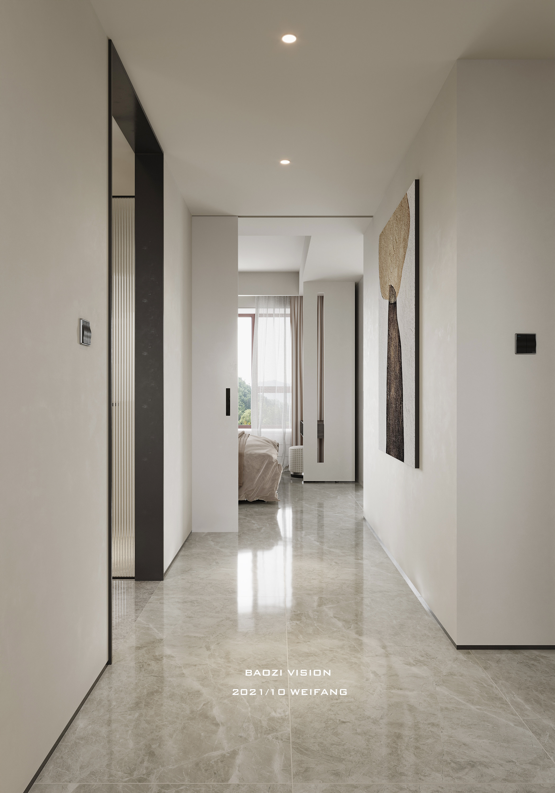 现代黑白灰家居一套-8