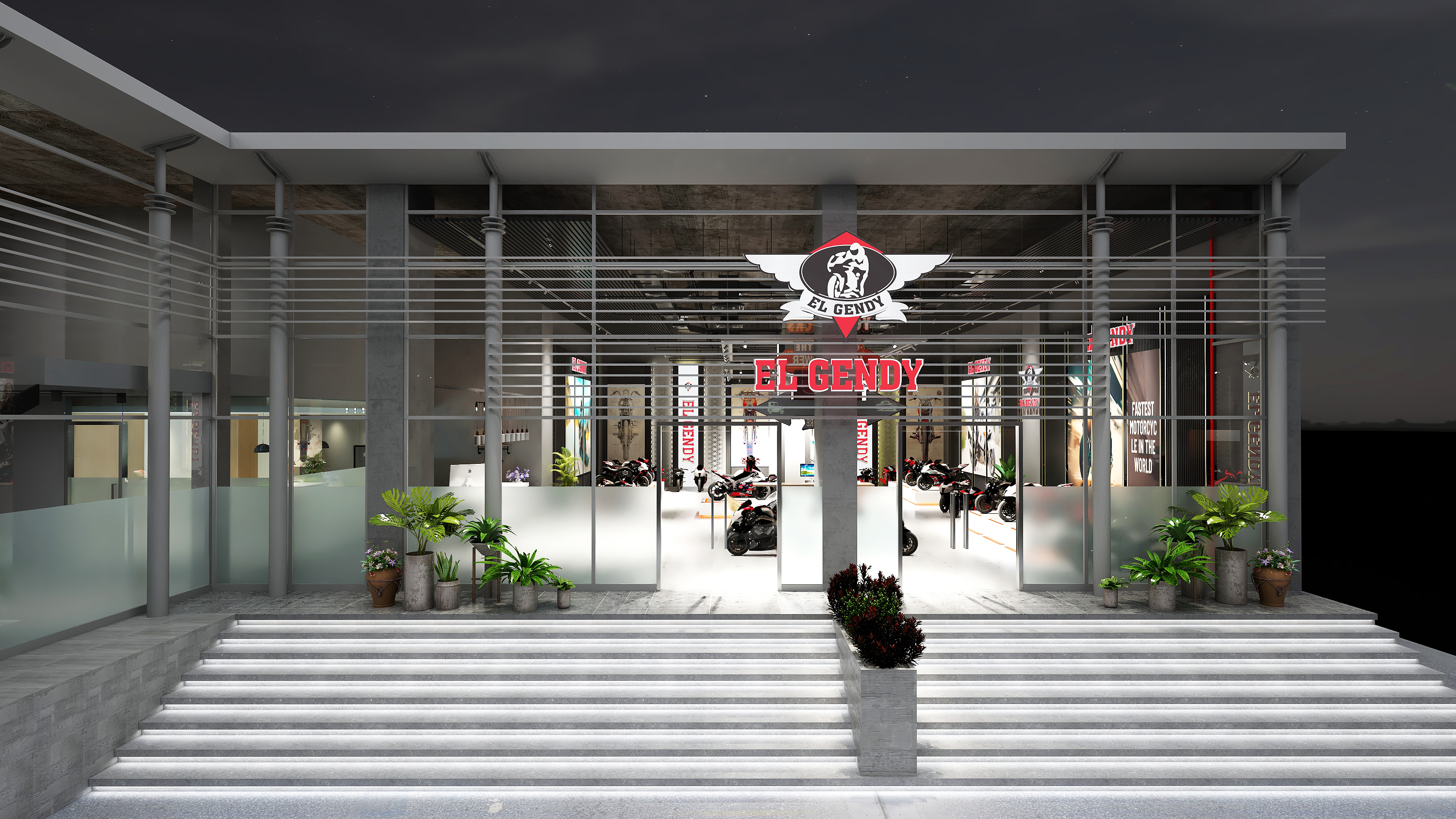 Motorcycle Showroom Concept – “EL GENDY”-11
