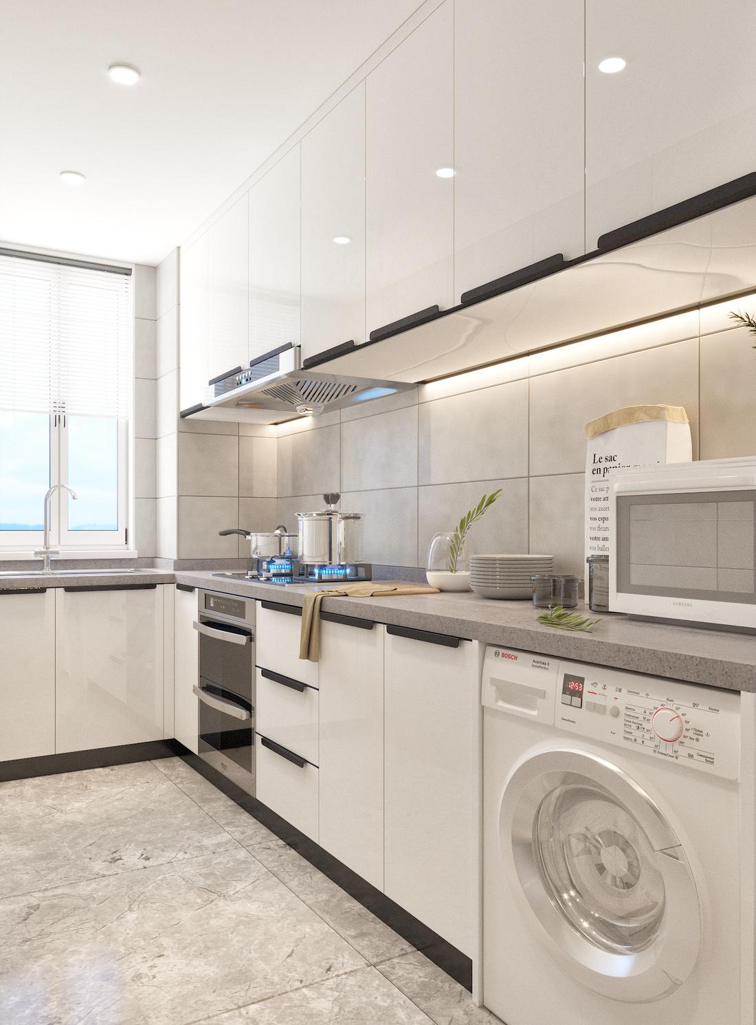 128m²现代简约暖色系-9