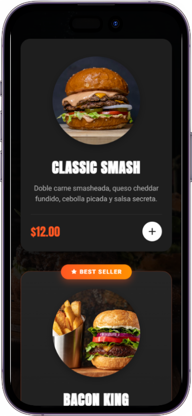 UI Concept – Menú Digital Urban Smash-4