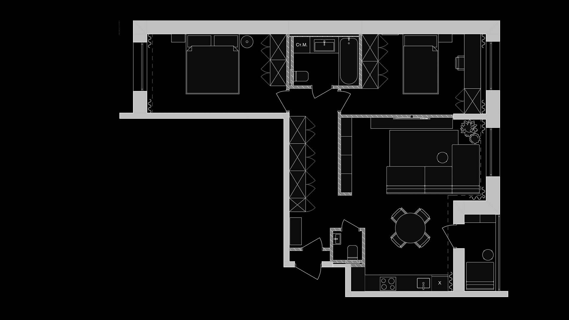 79㎡小空间公寓设计 超有格调！-0