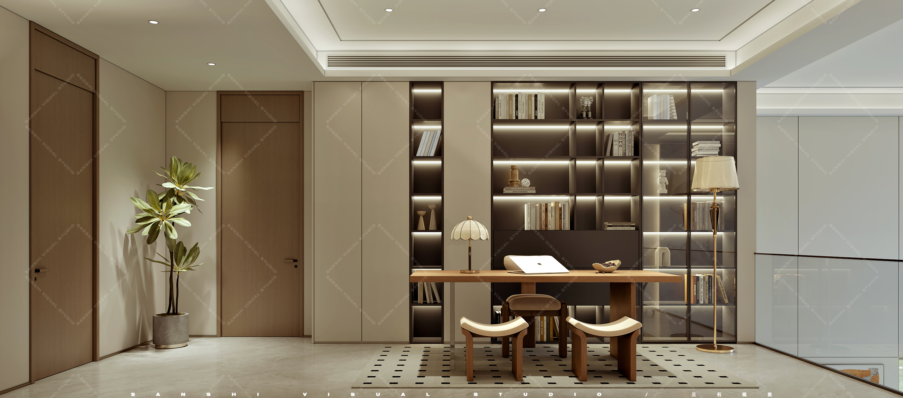 现代别墅效果图-16