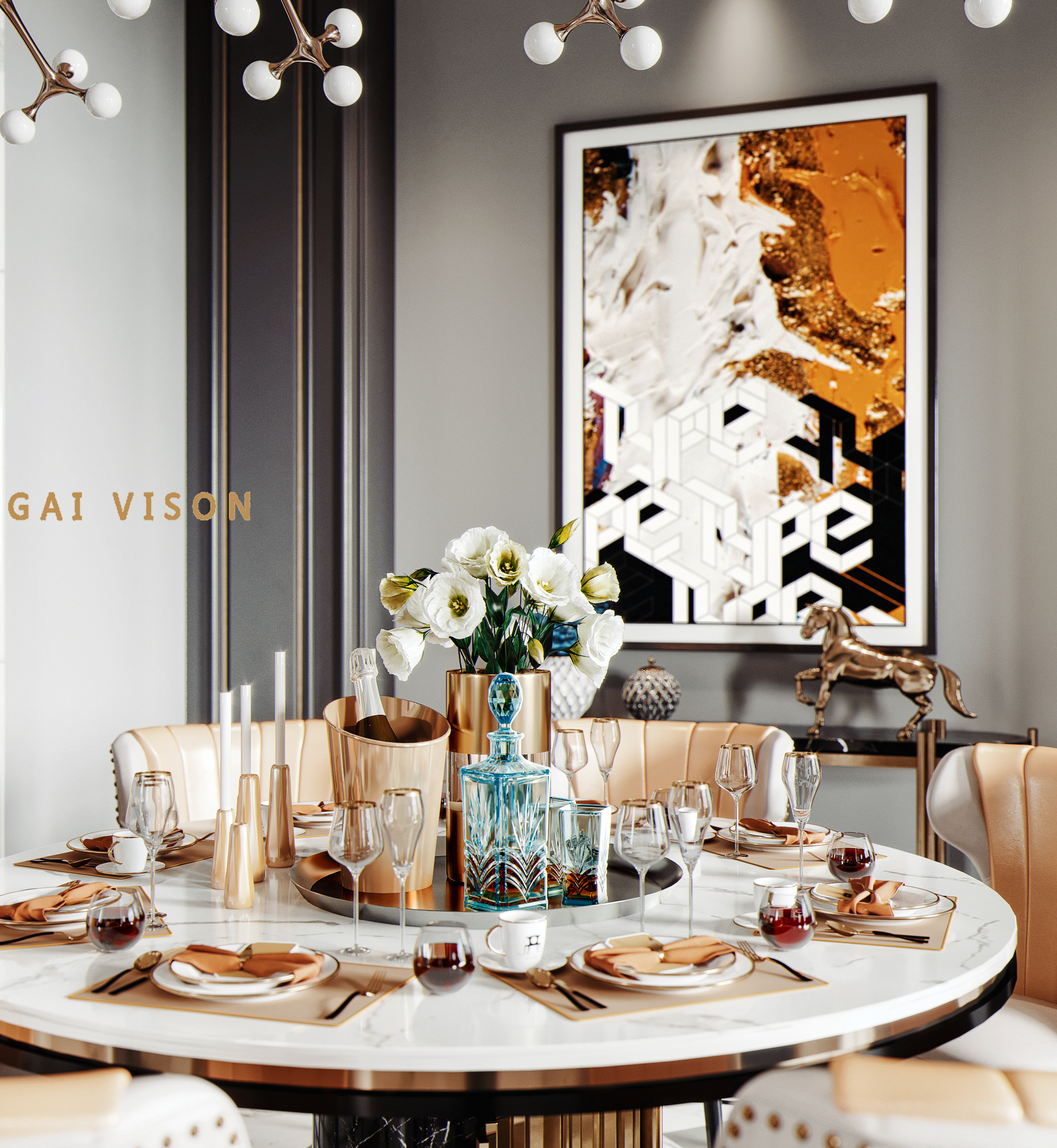 现代轻奢客厅-10