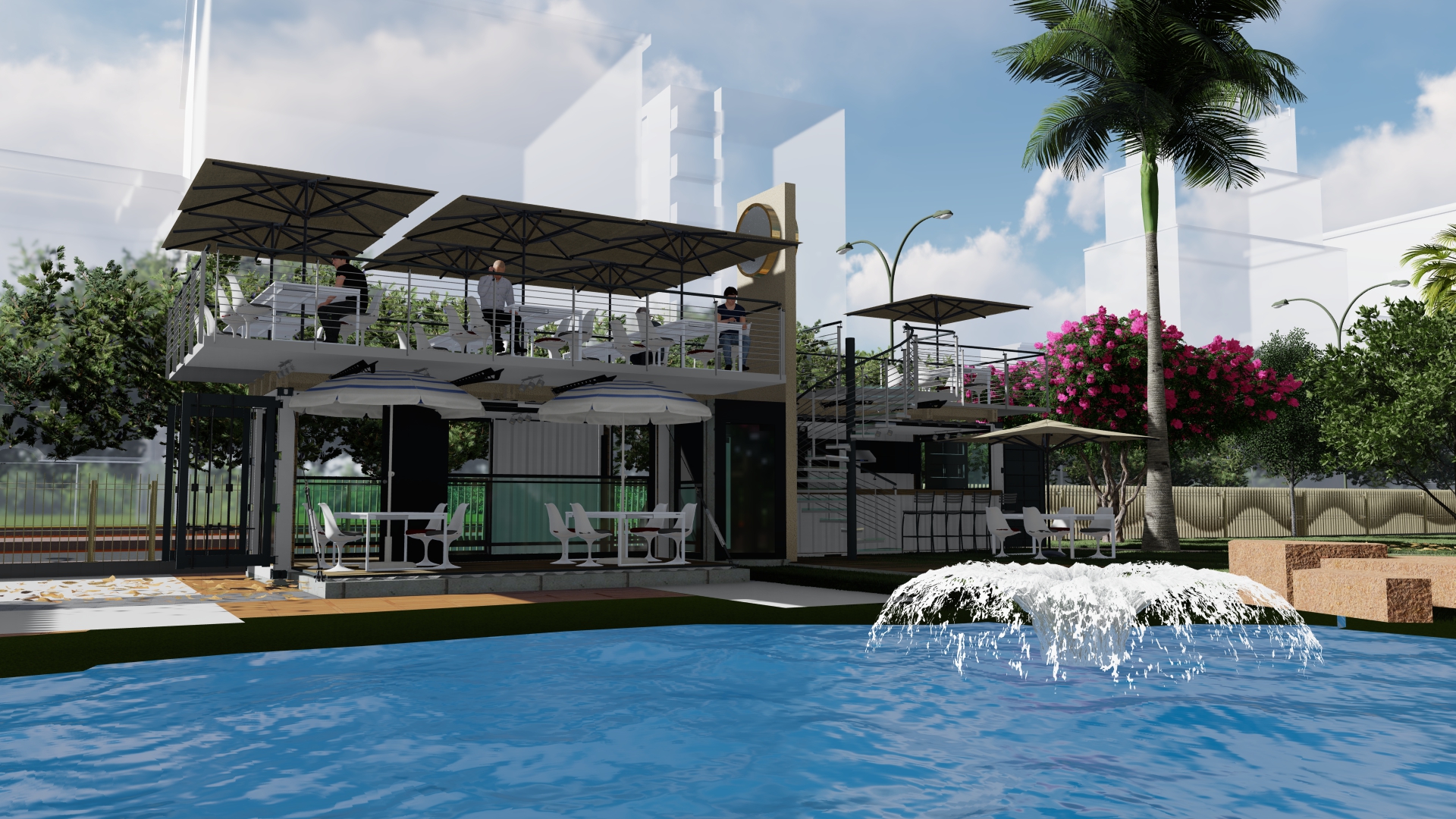 food court , shops & bank design-7