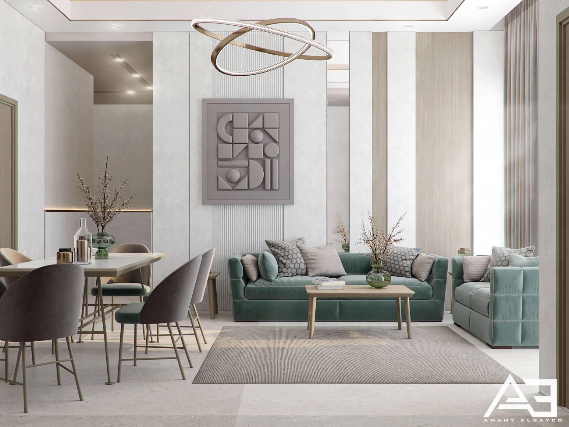 带卫生间的客厅丨沙特阿拉伯丨AMANY ELSAYED-4