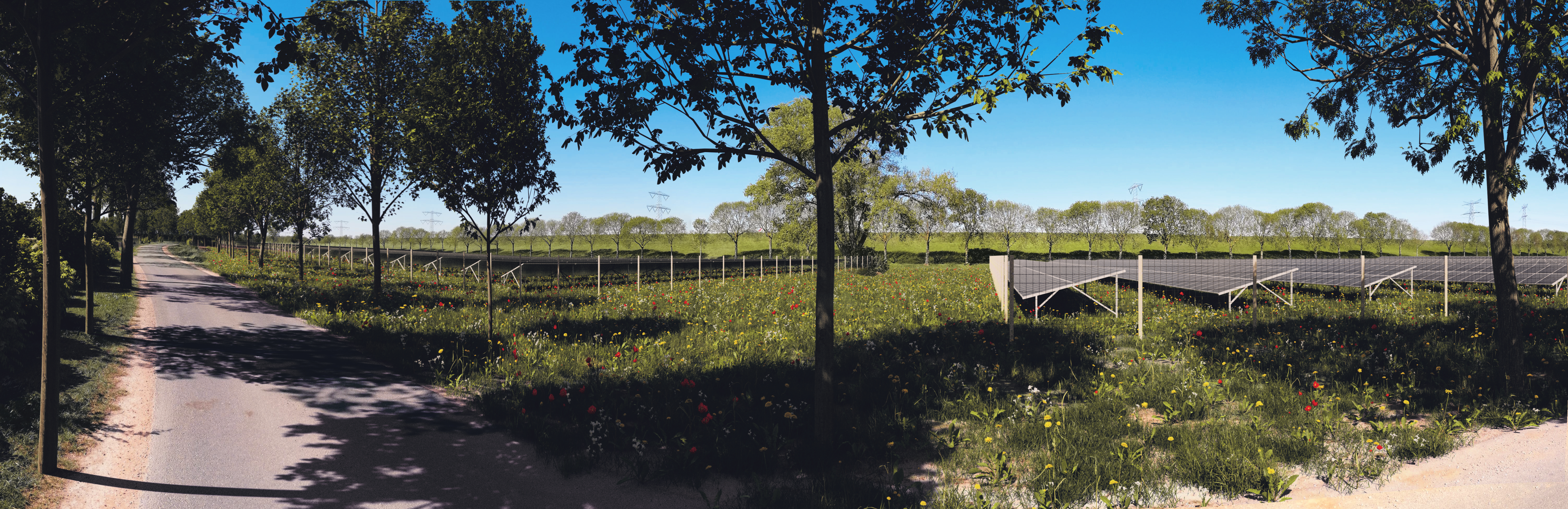 Solar park visualizations - panoramic photomontages-21