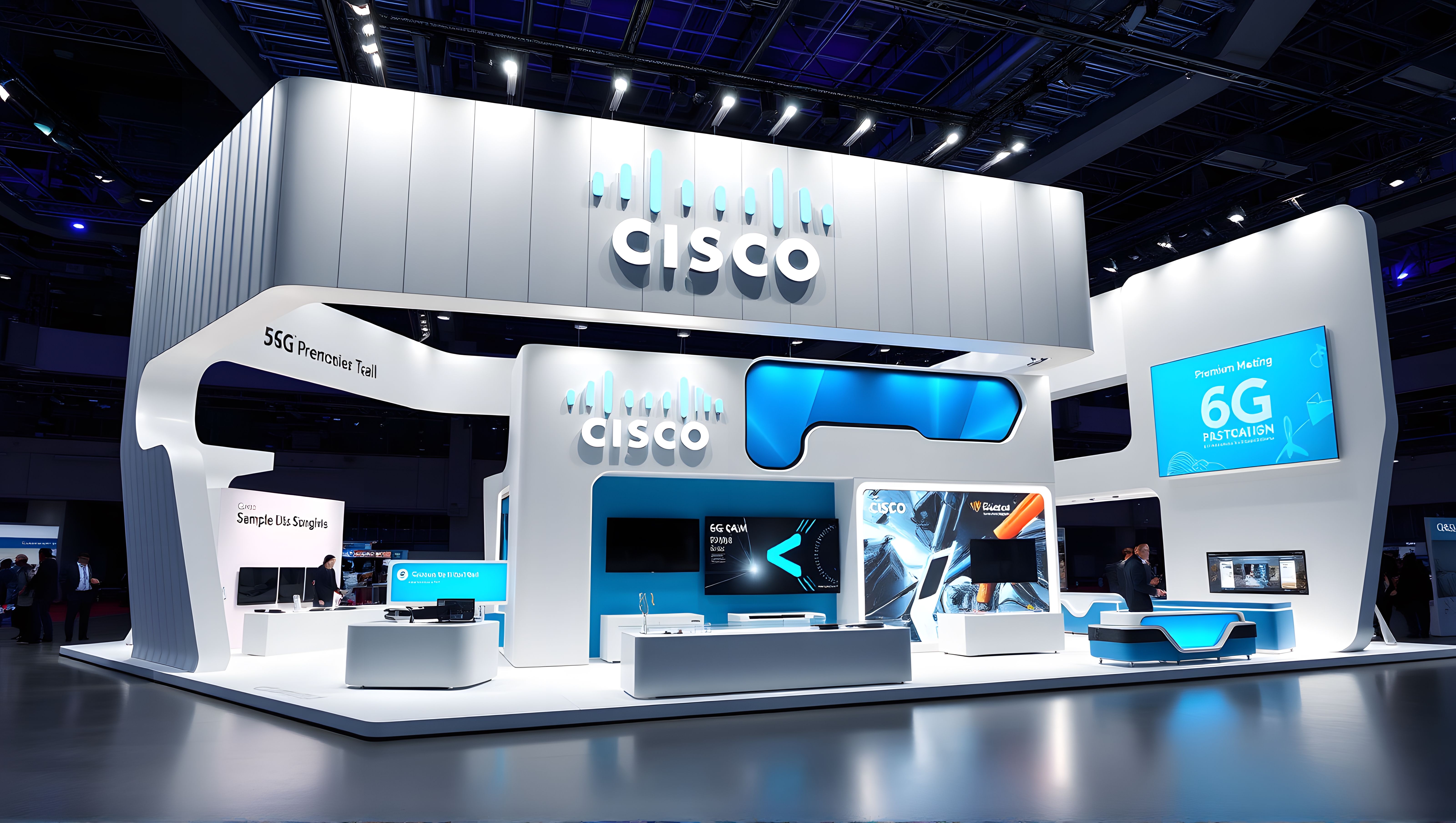 Cisco MWC booth design. Flux AI simulation generation.-27