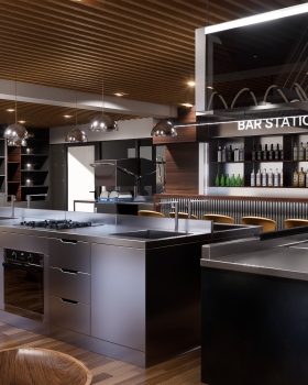 Cooking class studio interior