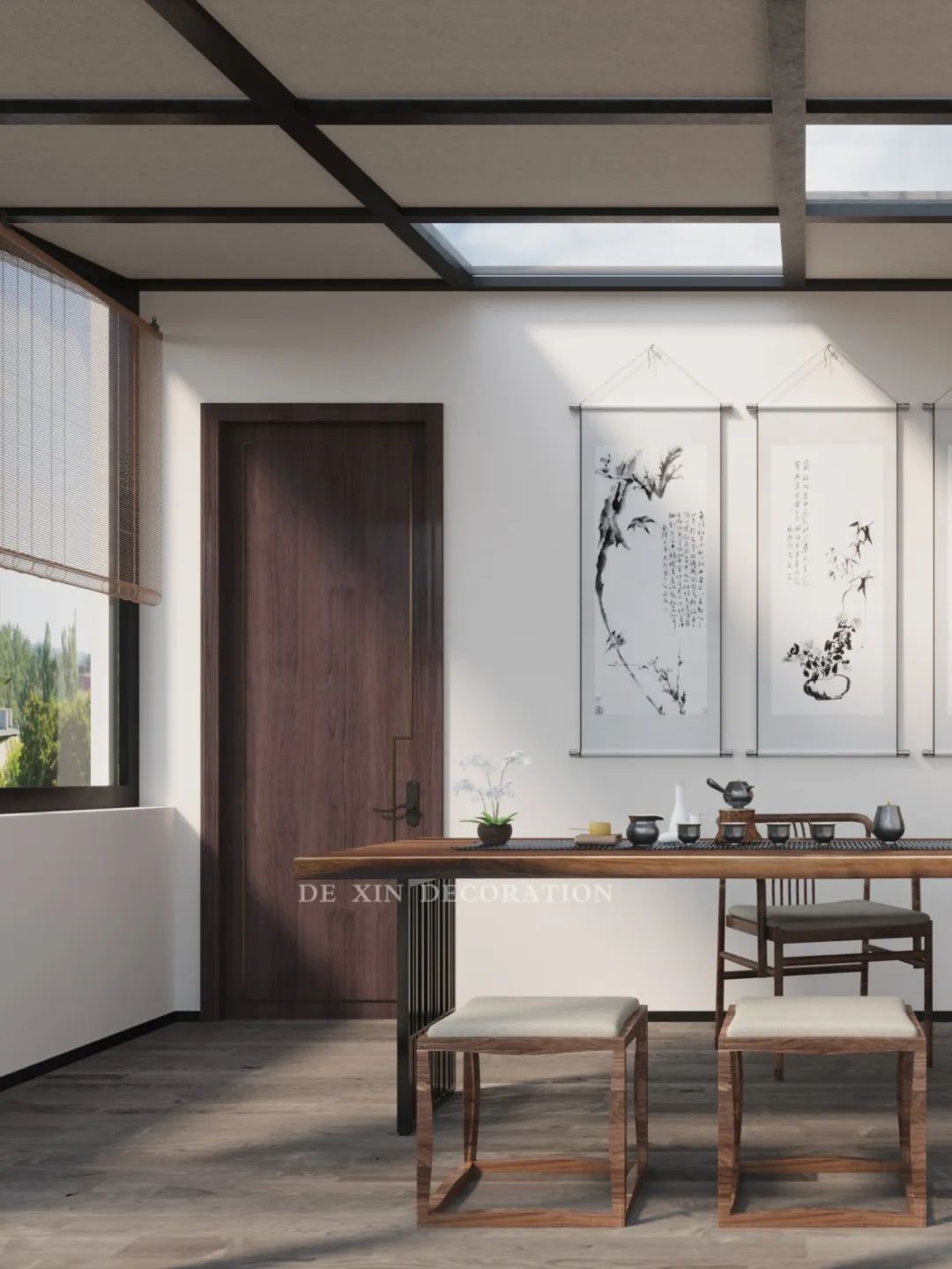 新中式风雅大宅丨中国广州丨德馨装饰-34