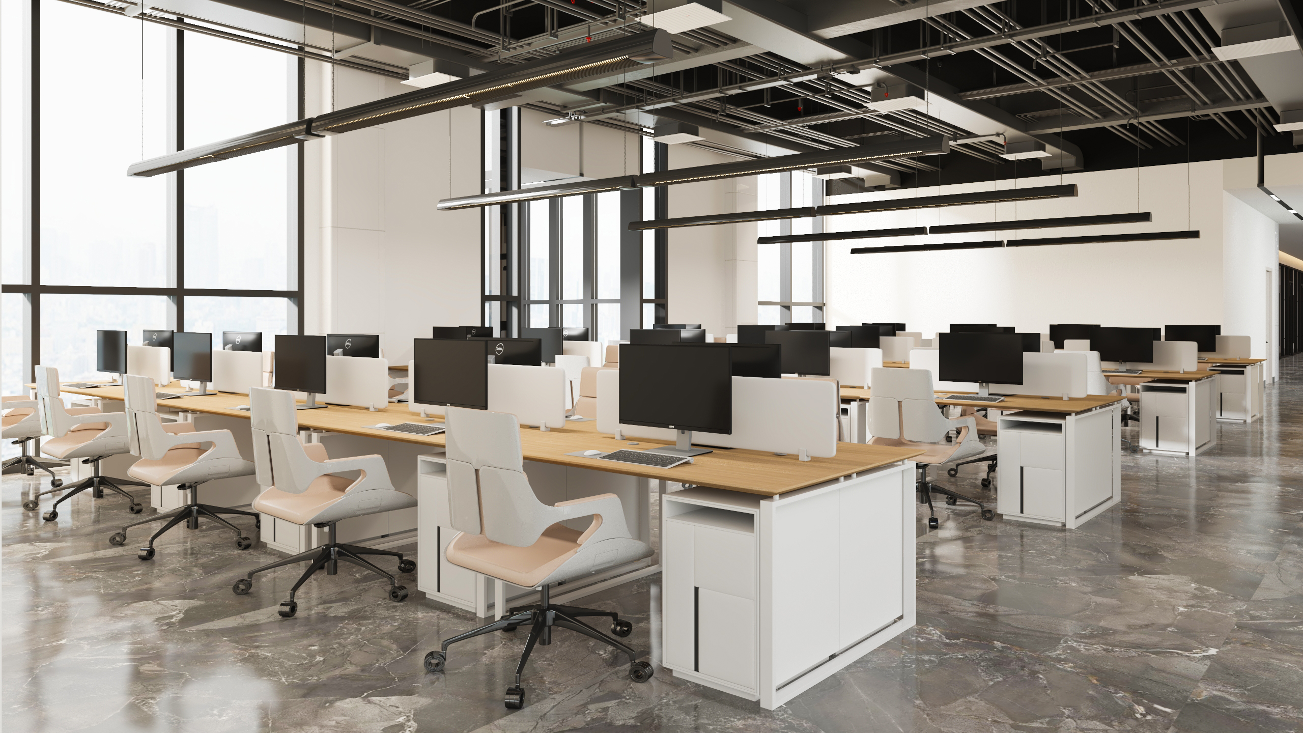 成都新港联行办公室效果图-1