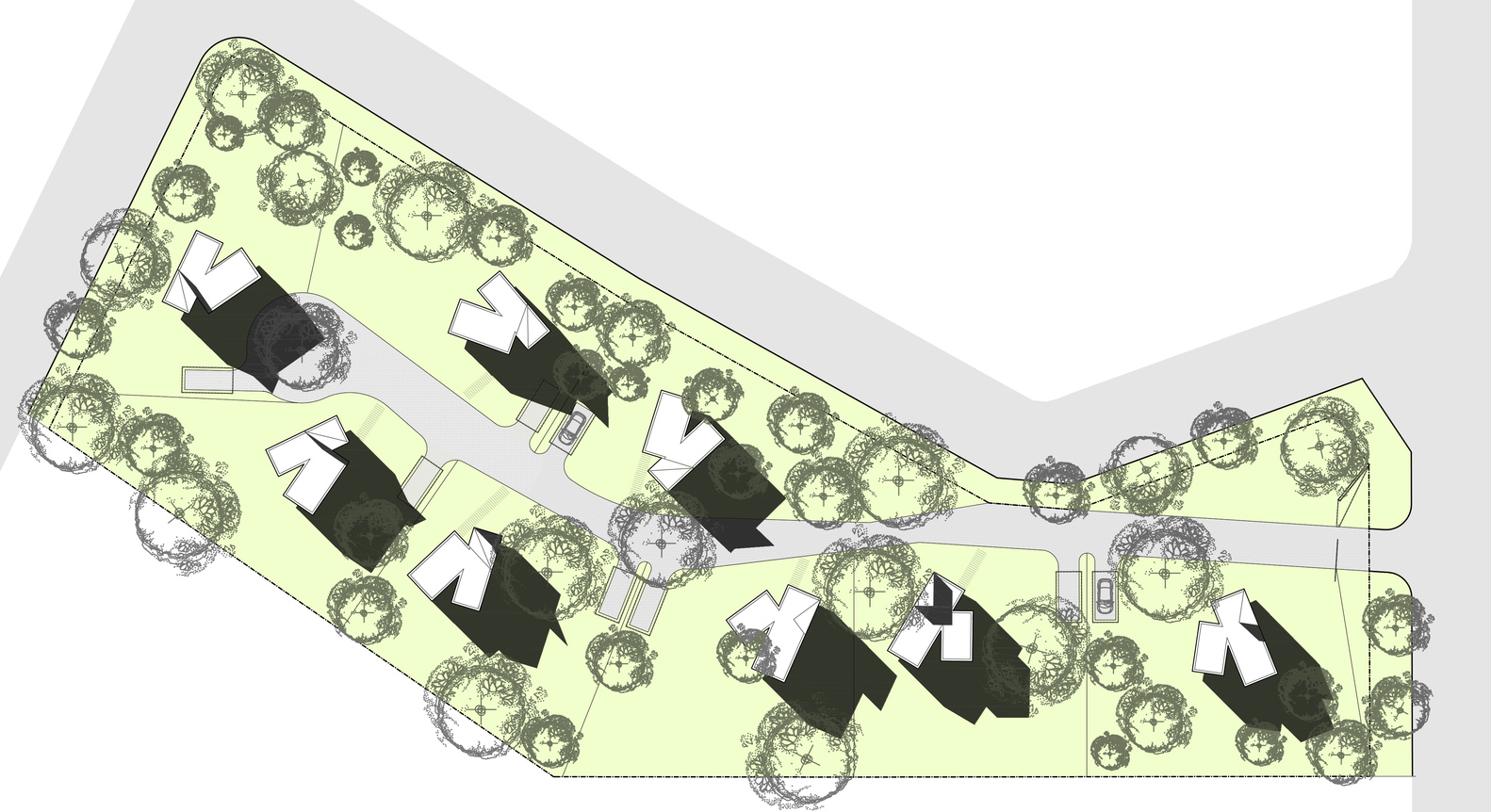 阿根廷相思树森林中的简约住宅群-45