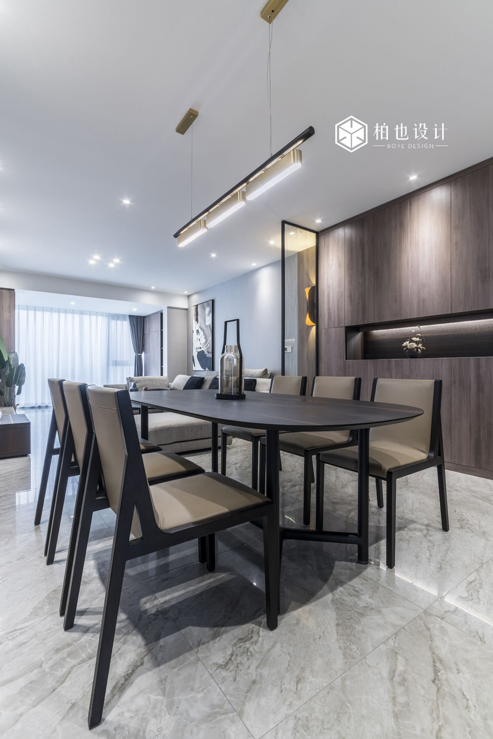 天门柏也设计&150㎡简约湖畔美宅-22