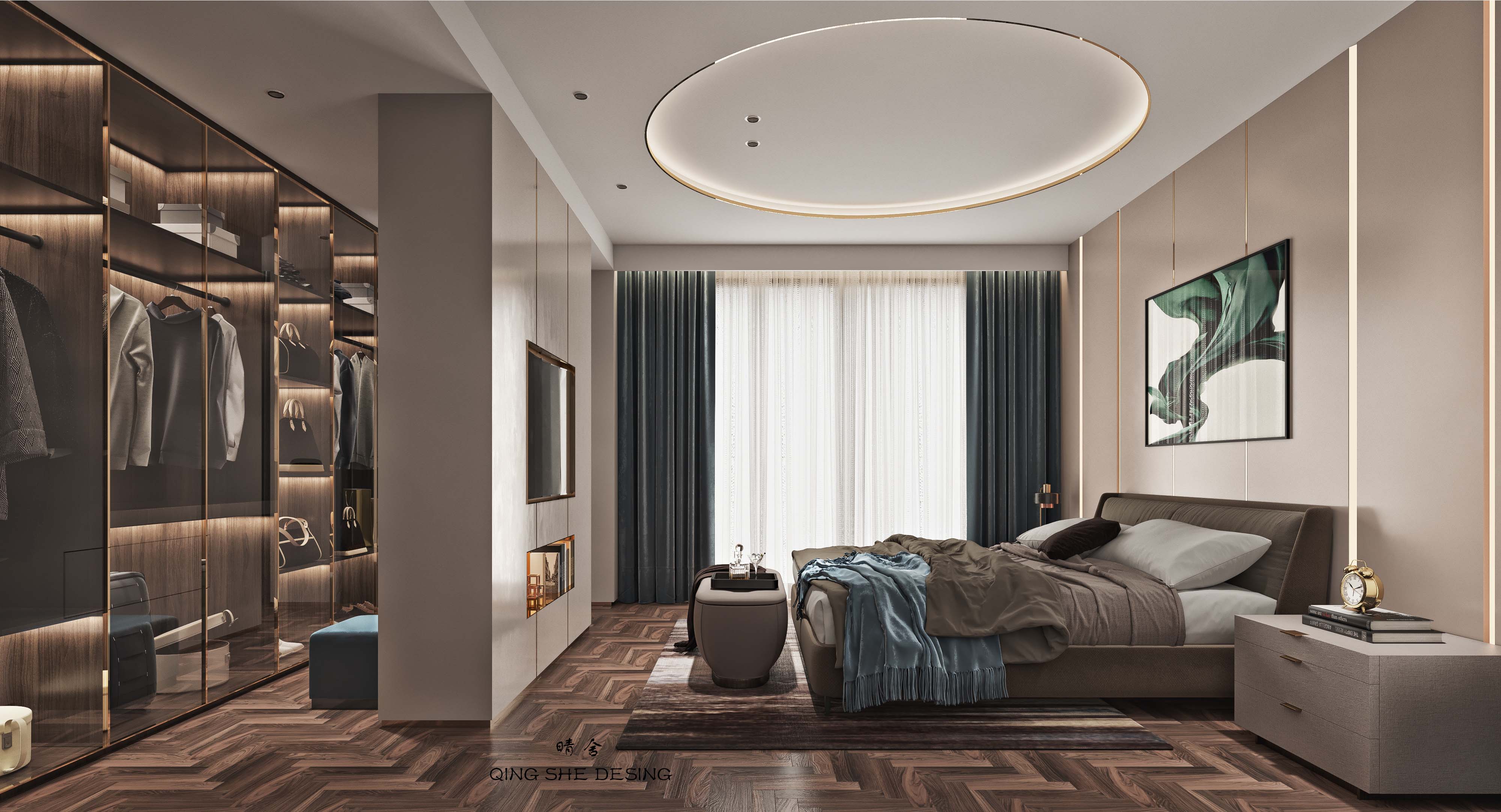 现代平层设计典范 | 顶层跃层简单而不失优雅-3