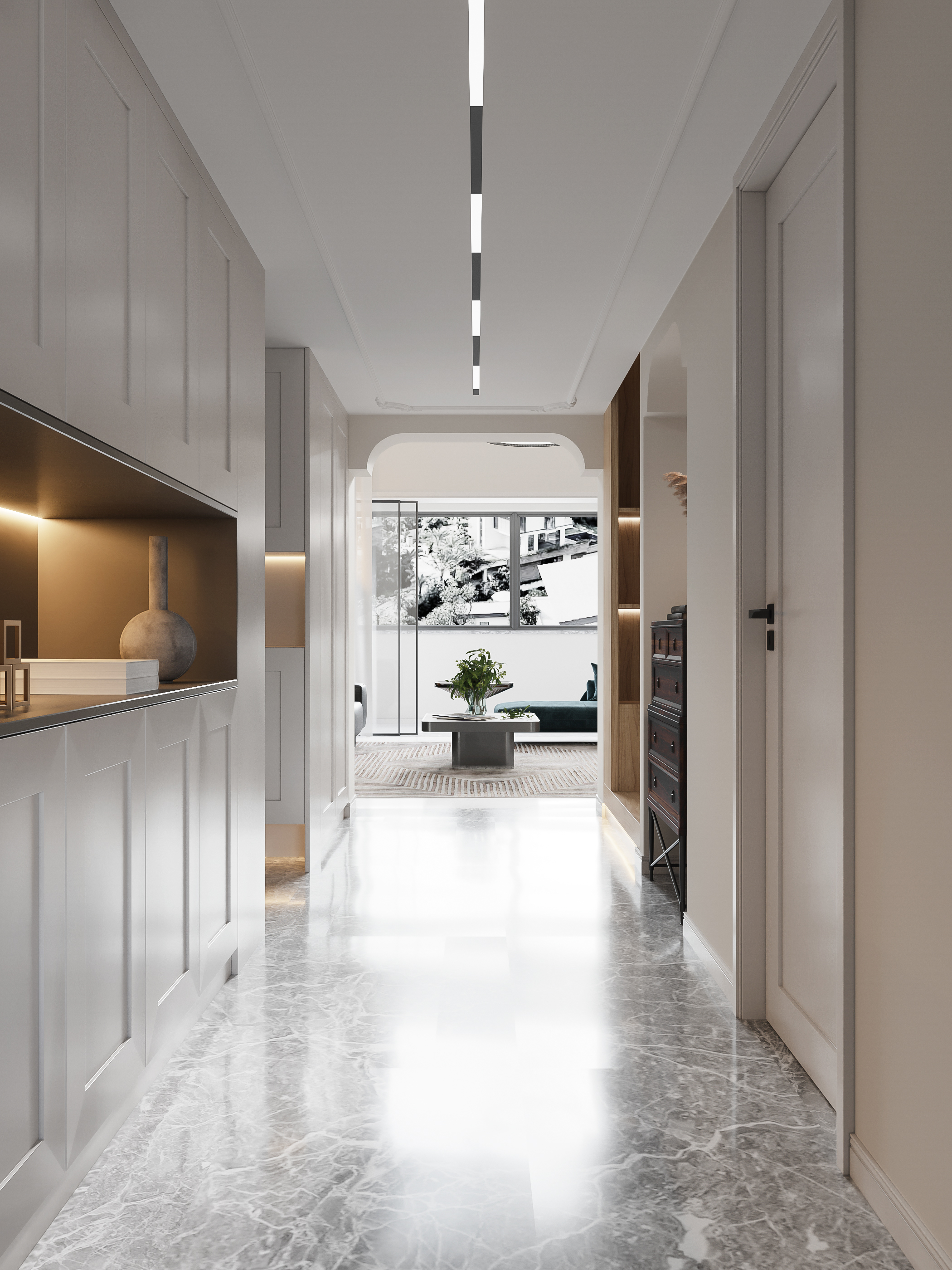 现代混搭风格效果图-11