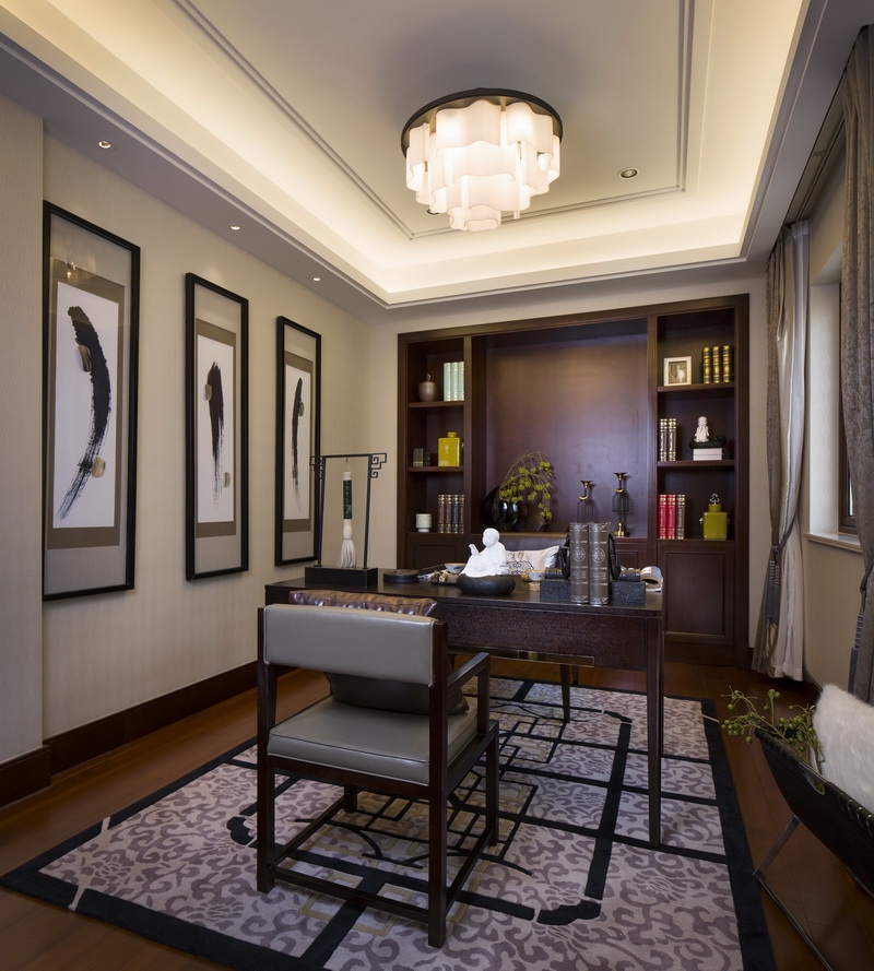 山东莱芜绿城桃花源中式别墅-11